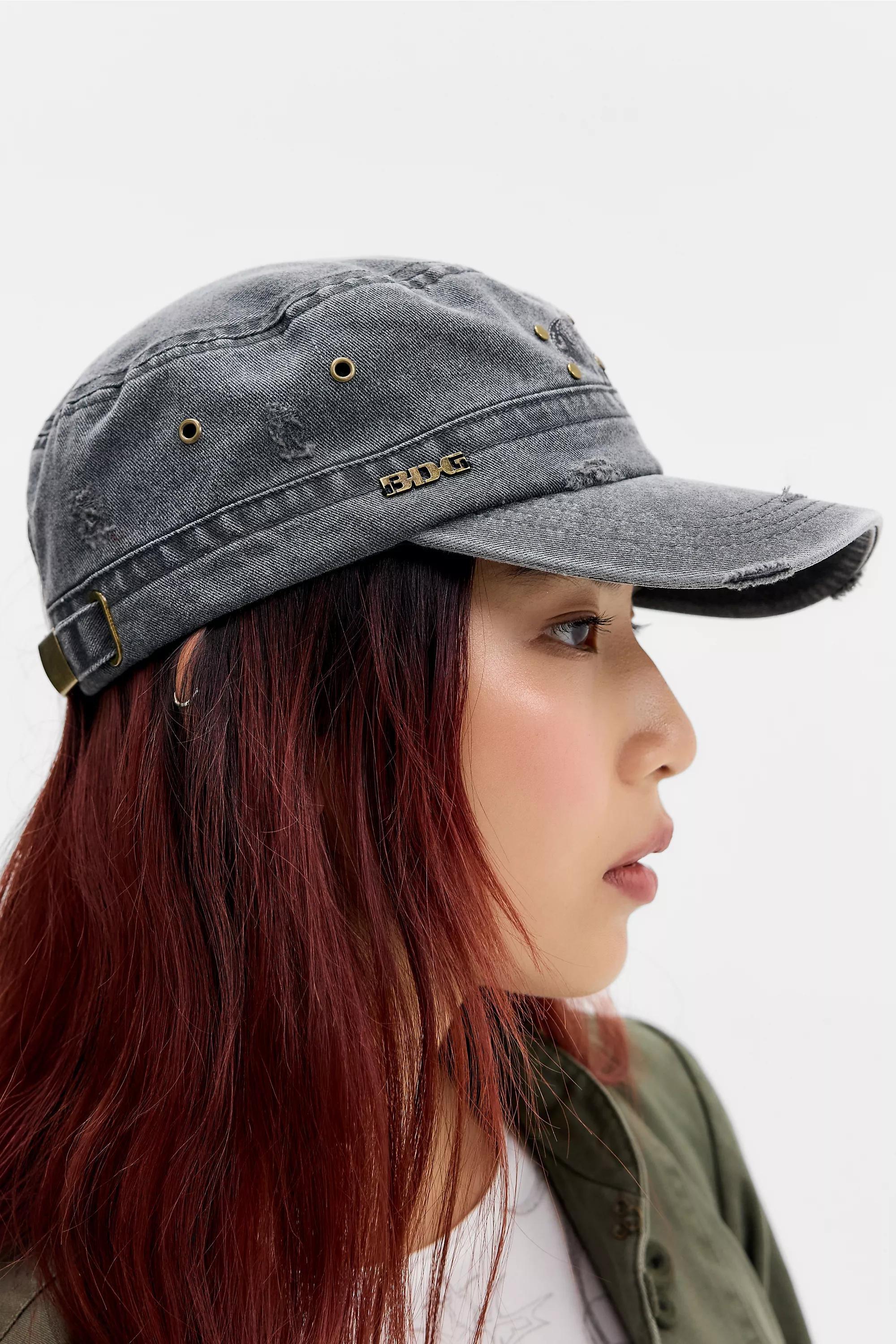 Black Bdg Studded Utility Train Cap, BLK, large image number 0
