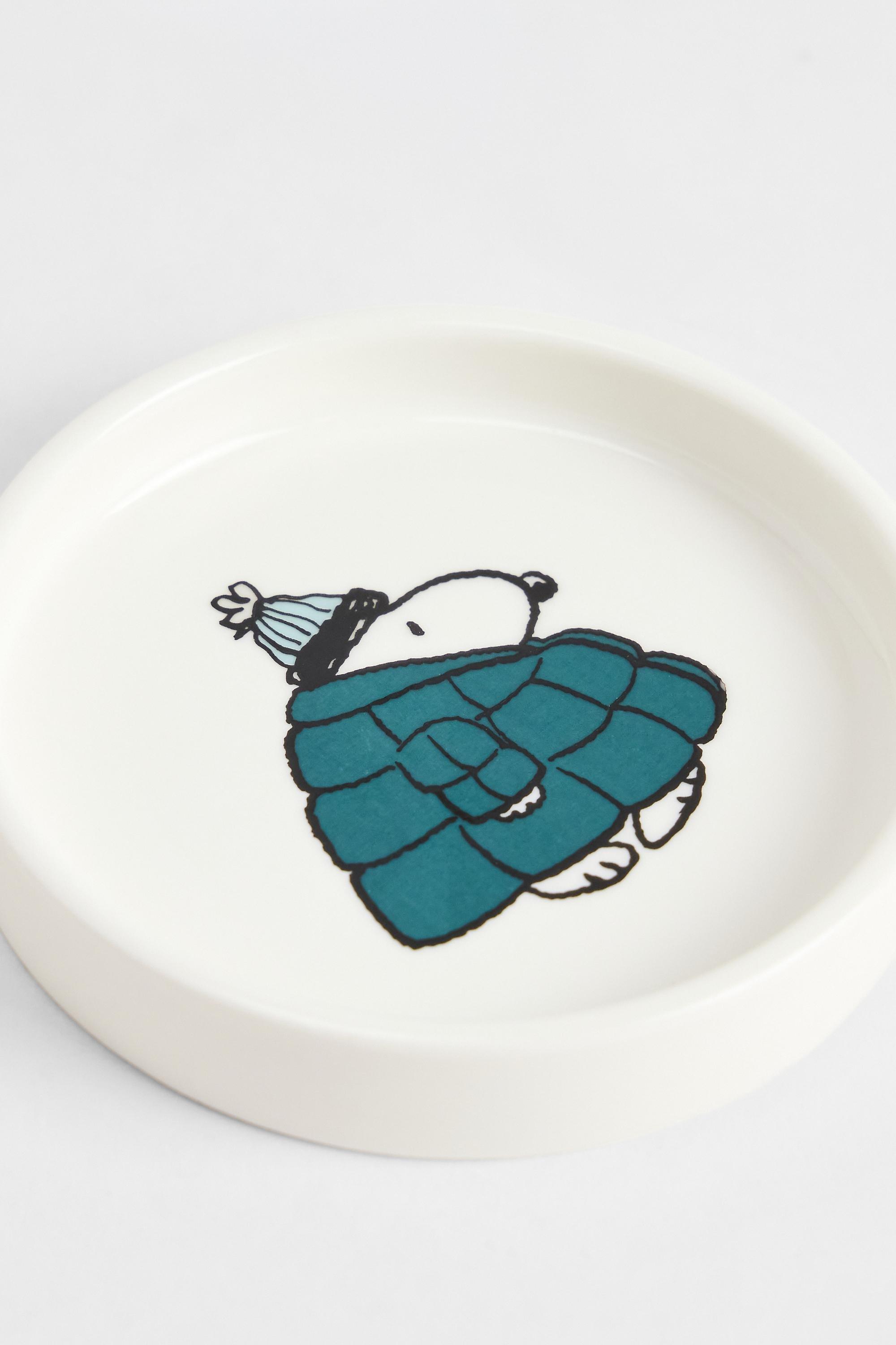 UO Exclusive Peanuts Snoopy Trinket Dish, White, BLUE, medium