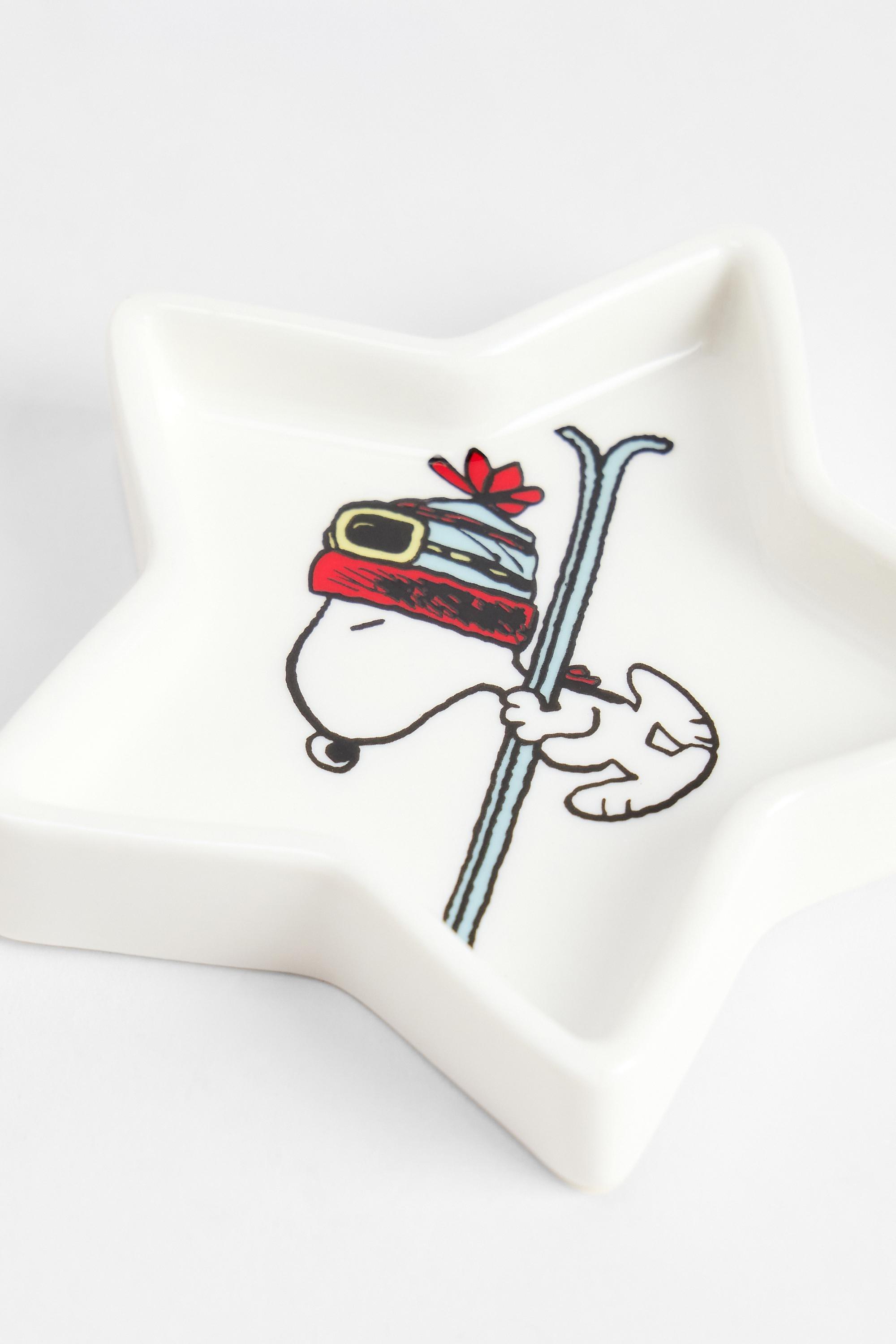UO Exclusive Peanuts Star Trinket Dish, White, RED, large image number 1