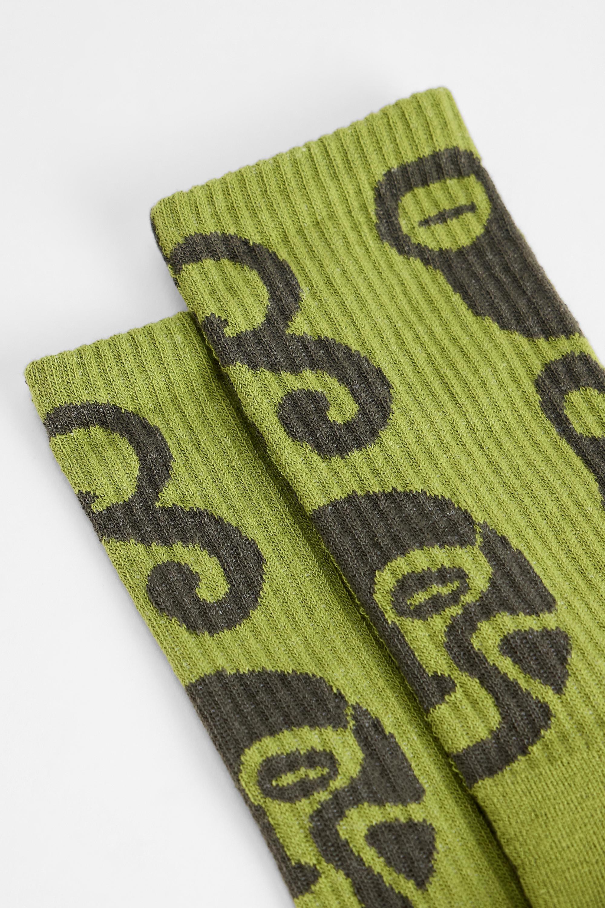 Green Ayker Pattern Socks, GRN, large image number 1