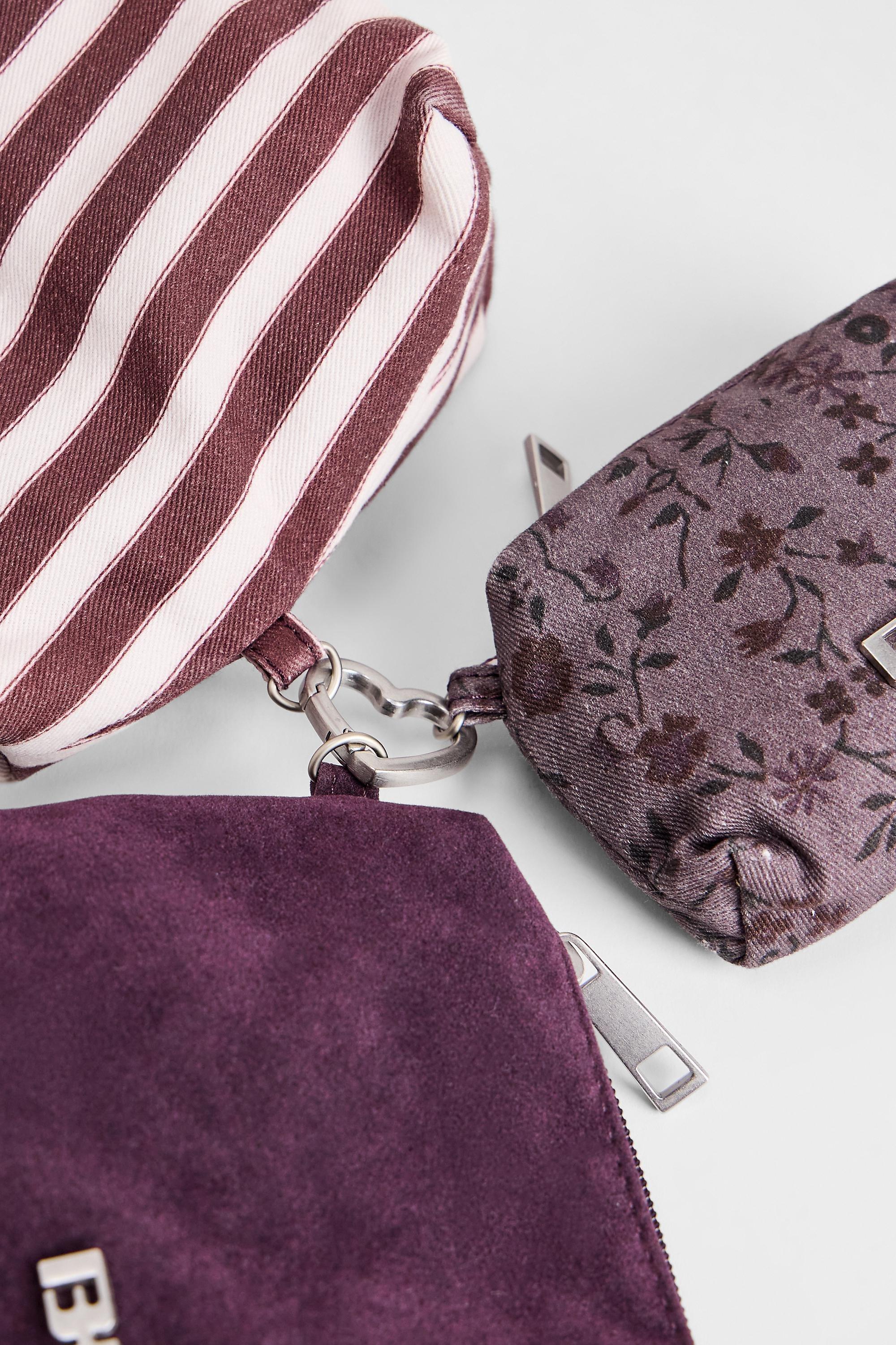 Purple Bdg Ditsy Floral Makeup Bag 3-Pack, PURP, medium