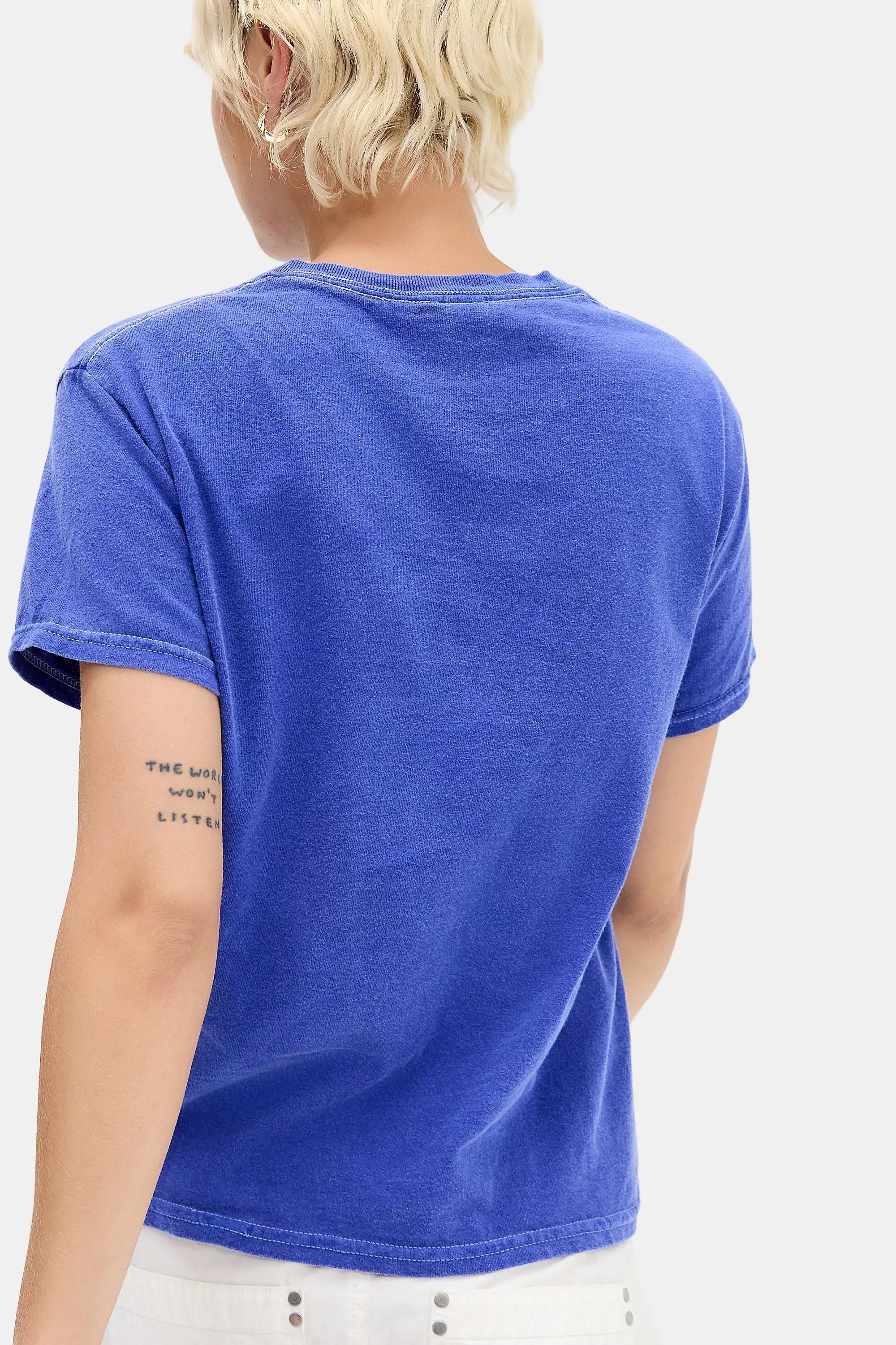 Blue Uo Cats Lives Relaxed T-Shirt, BLUE, large image number 3