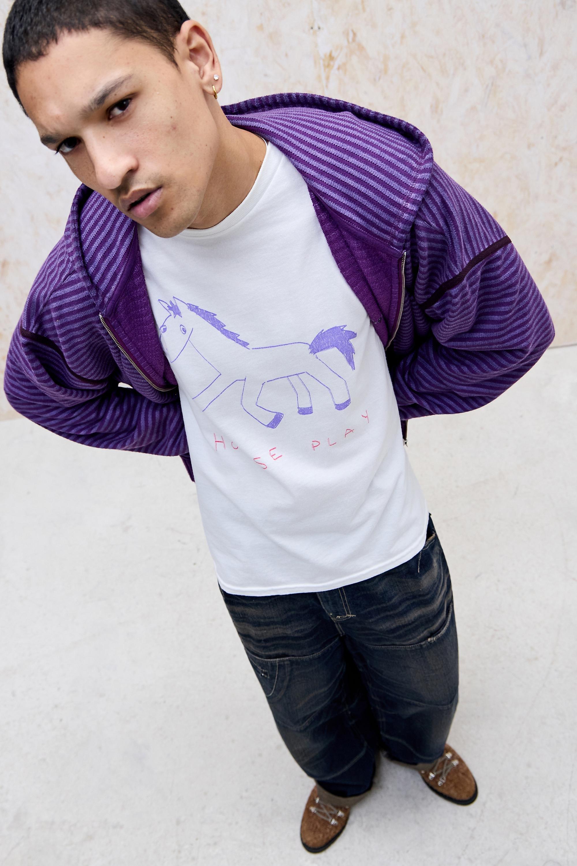UO White Horseplay Graphic Tee, WHT, large image number 1