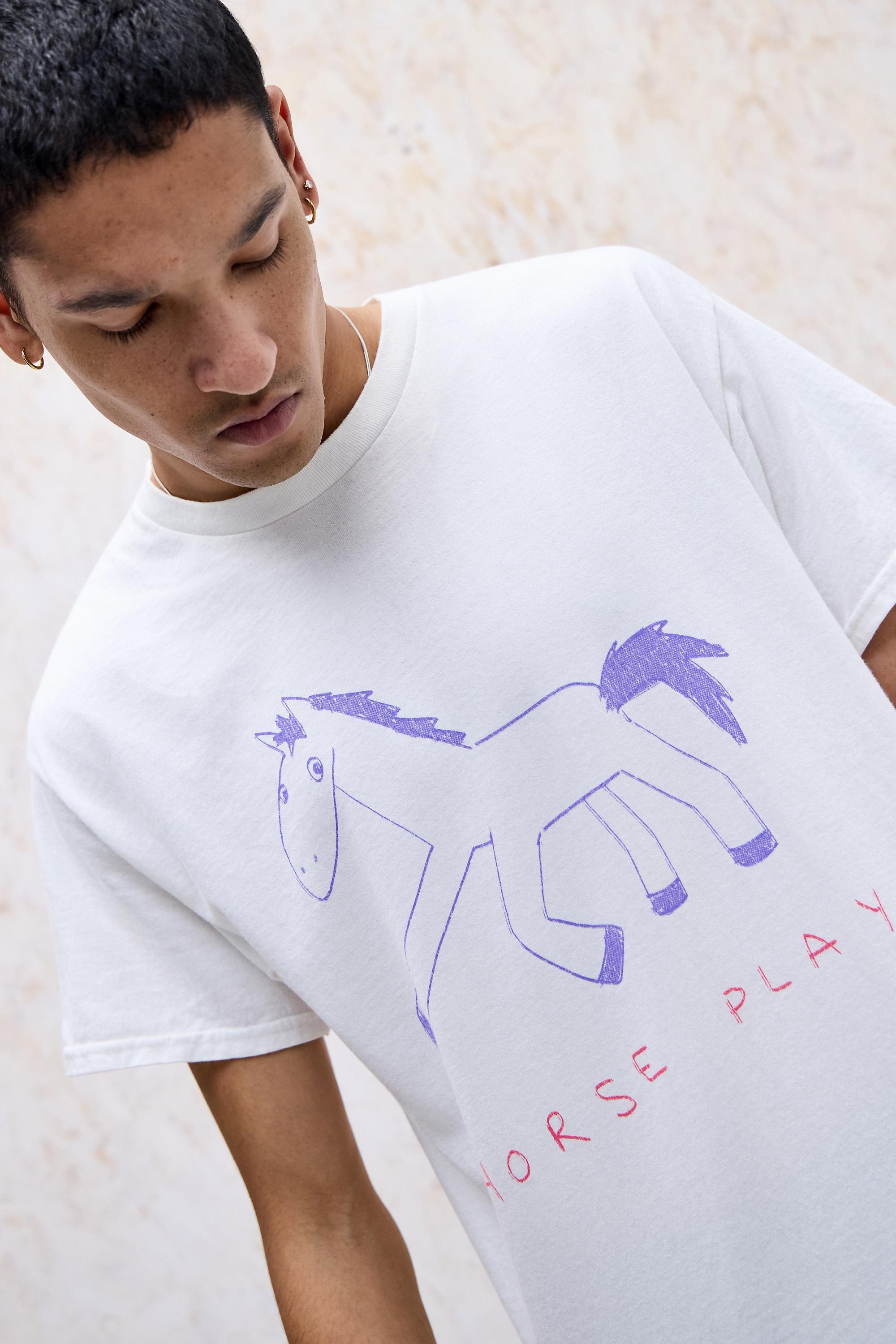 UO White Horseplay Graphic Tee, WHT, large image number 2