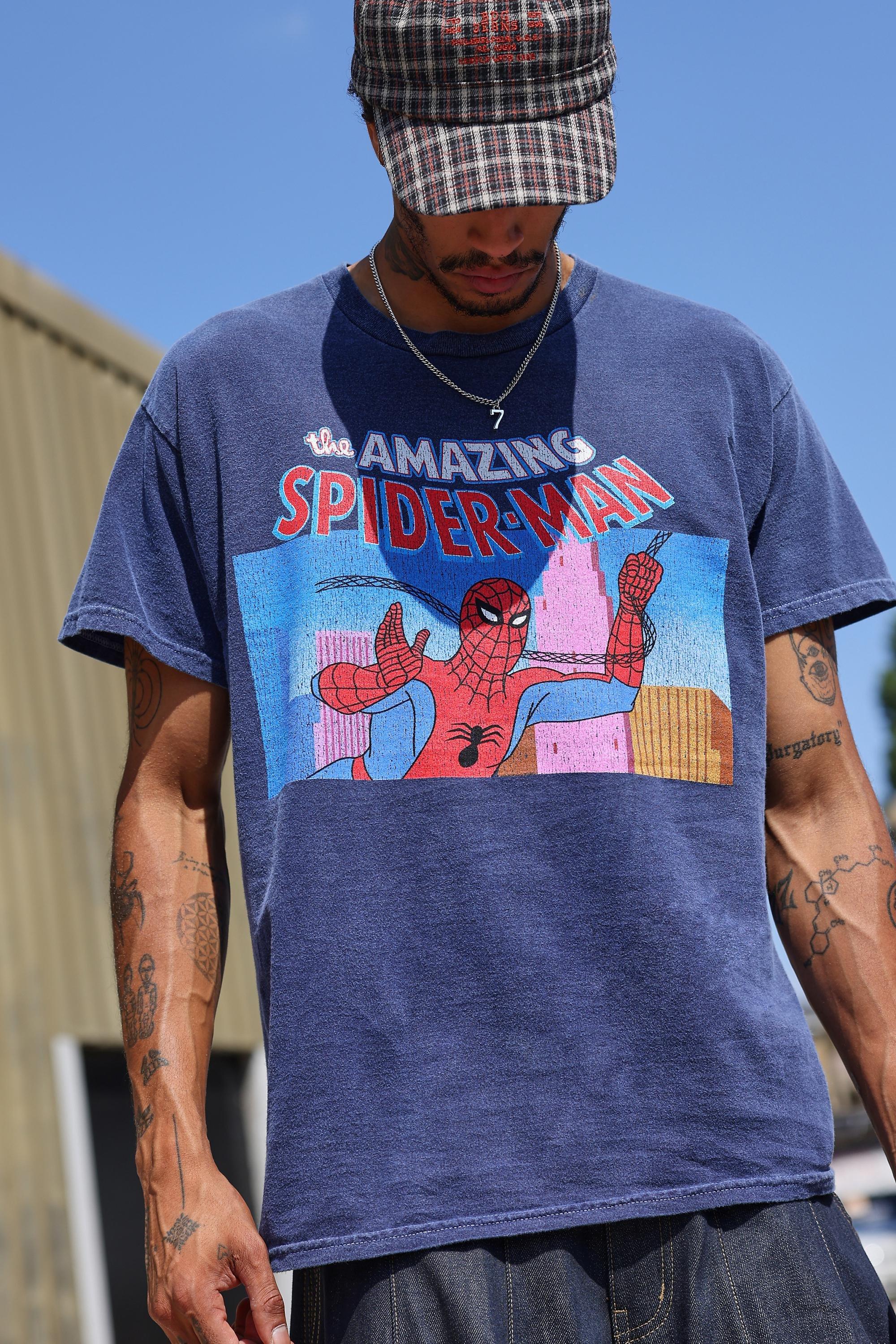 Blue Uo Blue Amazing Spiderman Graphic T-Shirt, BLUE, medium