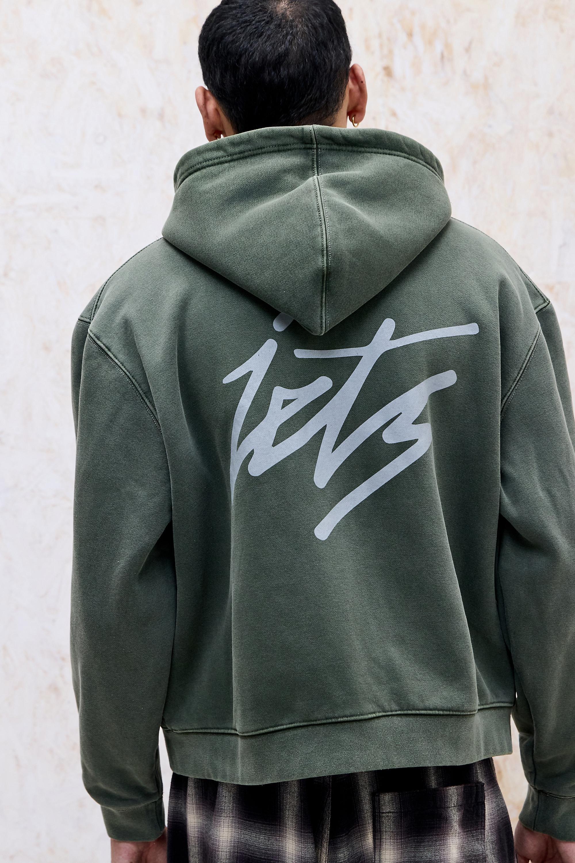 iets frans... Script Zip-Through Hoodie, KHAKI, large image number 0