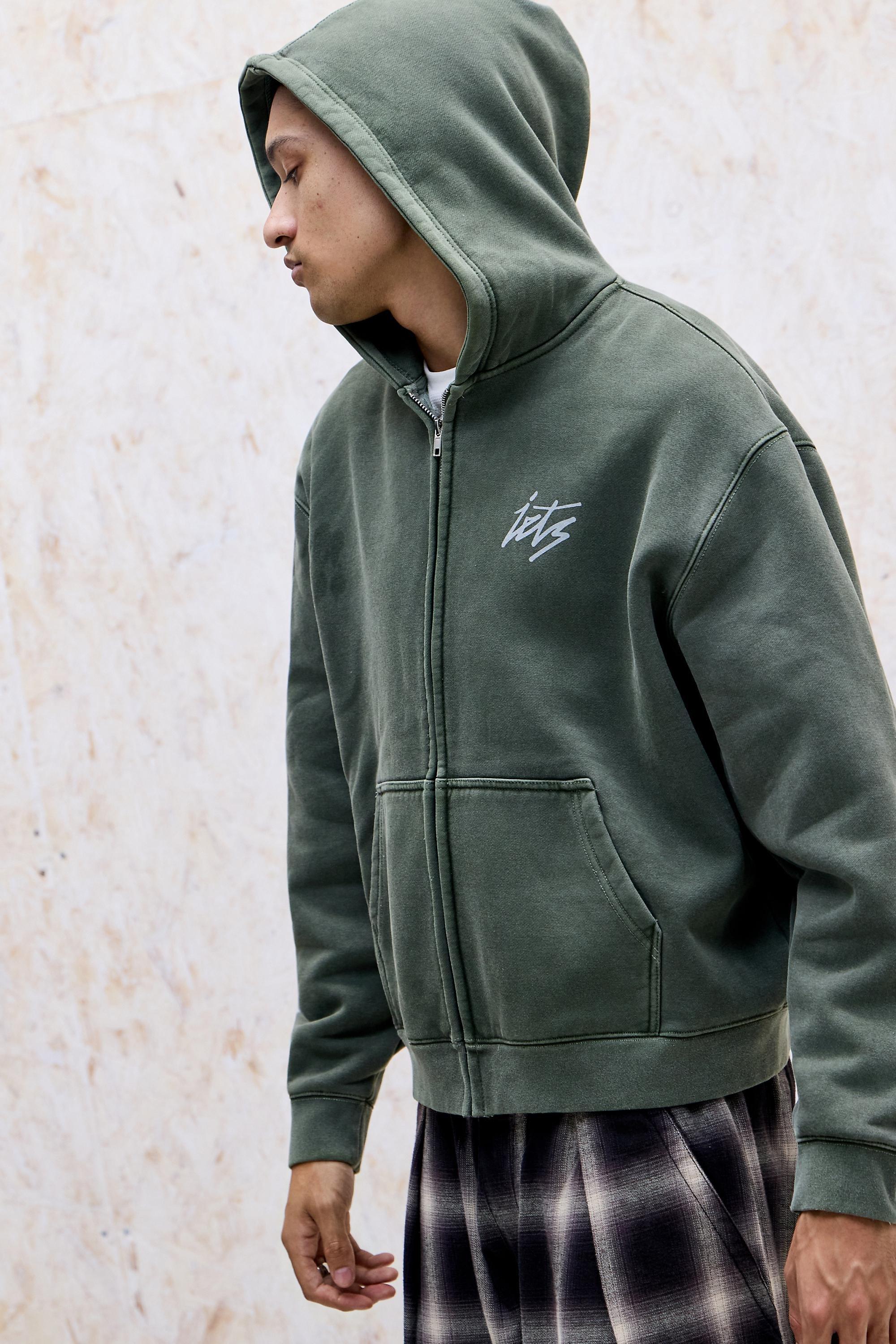 iets frans... Script Zip-Through Hoodie, KHAKI, large image number 4