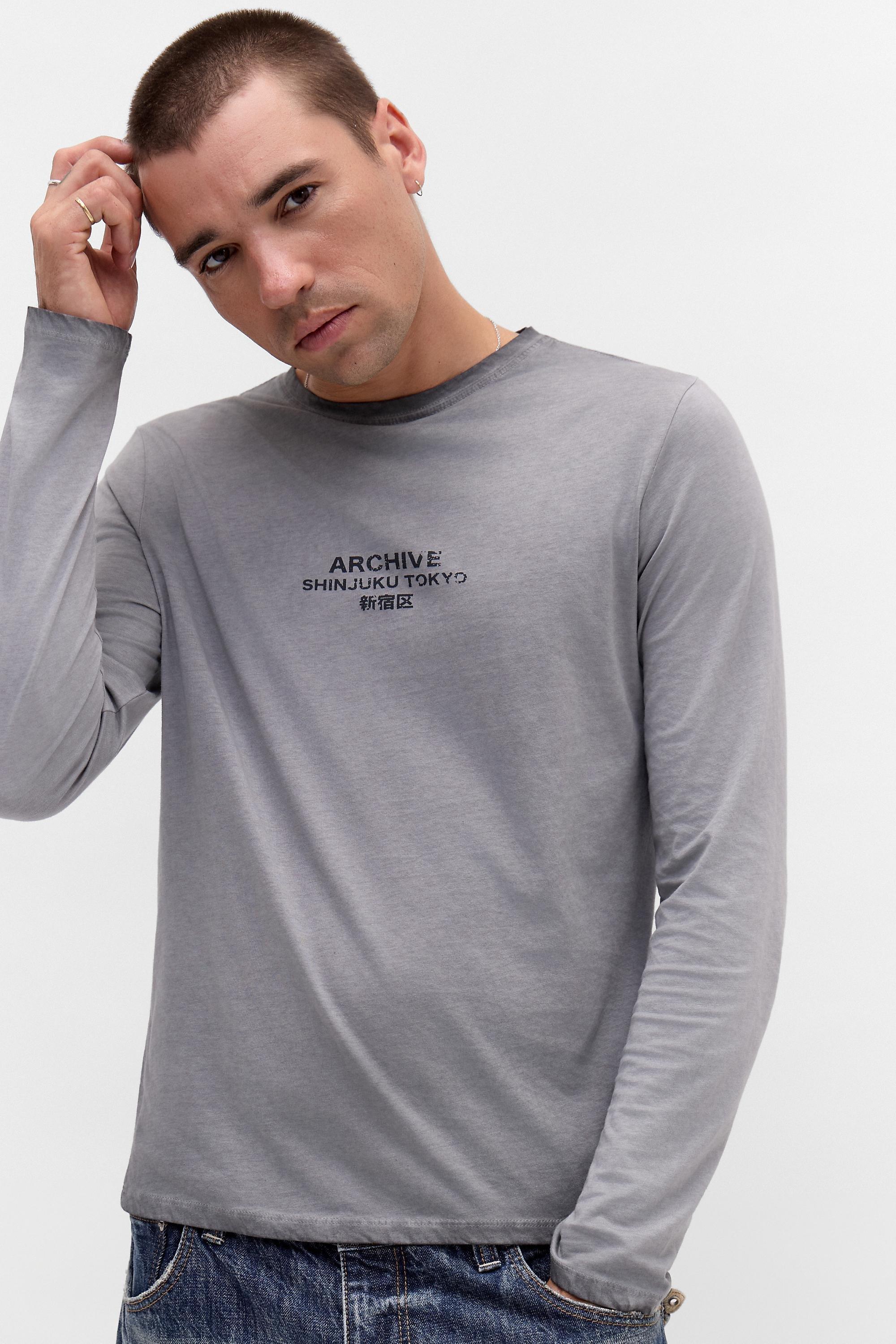 Urban Outfitters Archivis Archive Long Sleeve Slub Graphic Tee | Azadea UAE