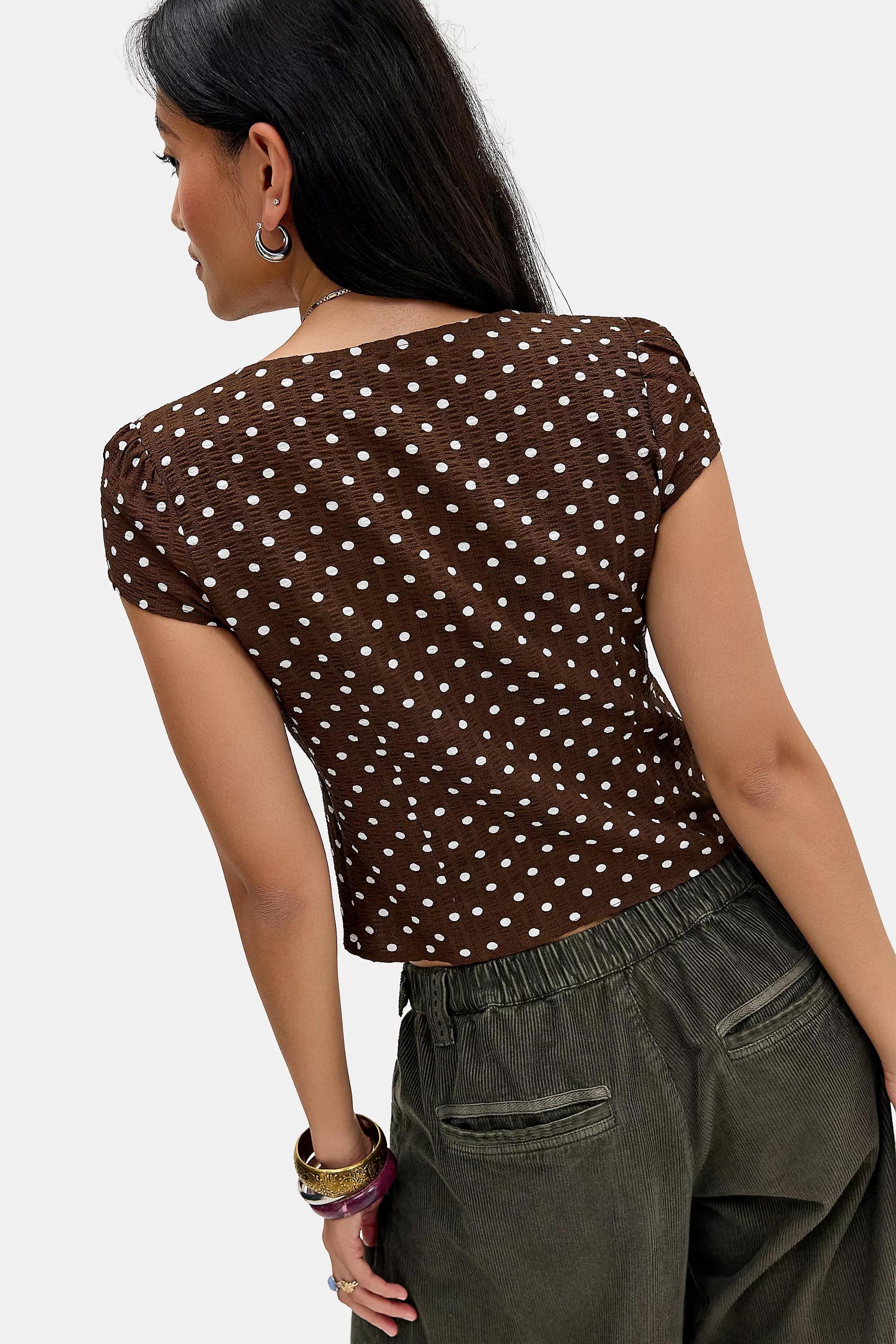Urban Outfitters Kiss The Sky Lumi Cap Sleeve Top | Azadea UAE