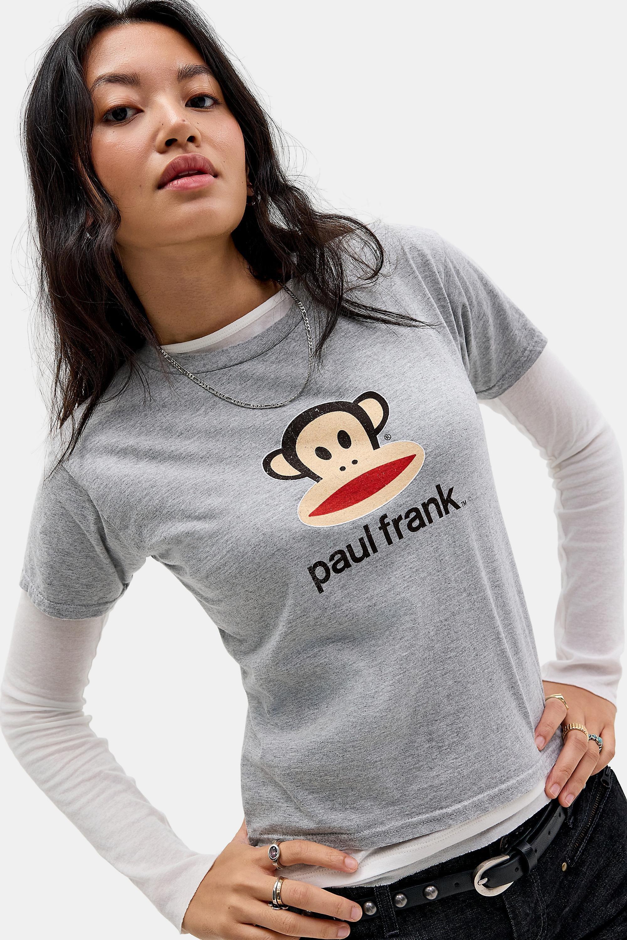 Grey UO Paul Frank Relaxed Tee, L GR, medium