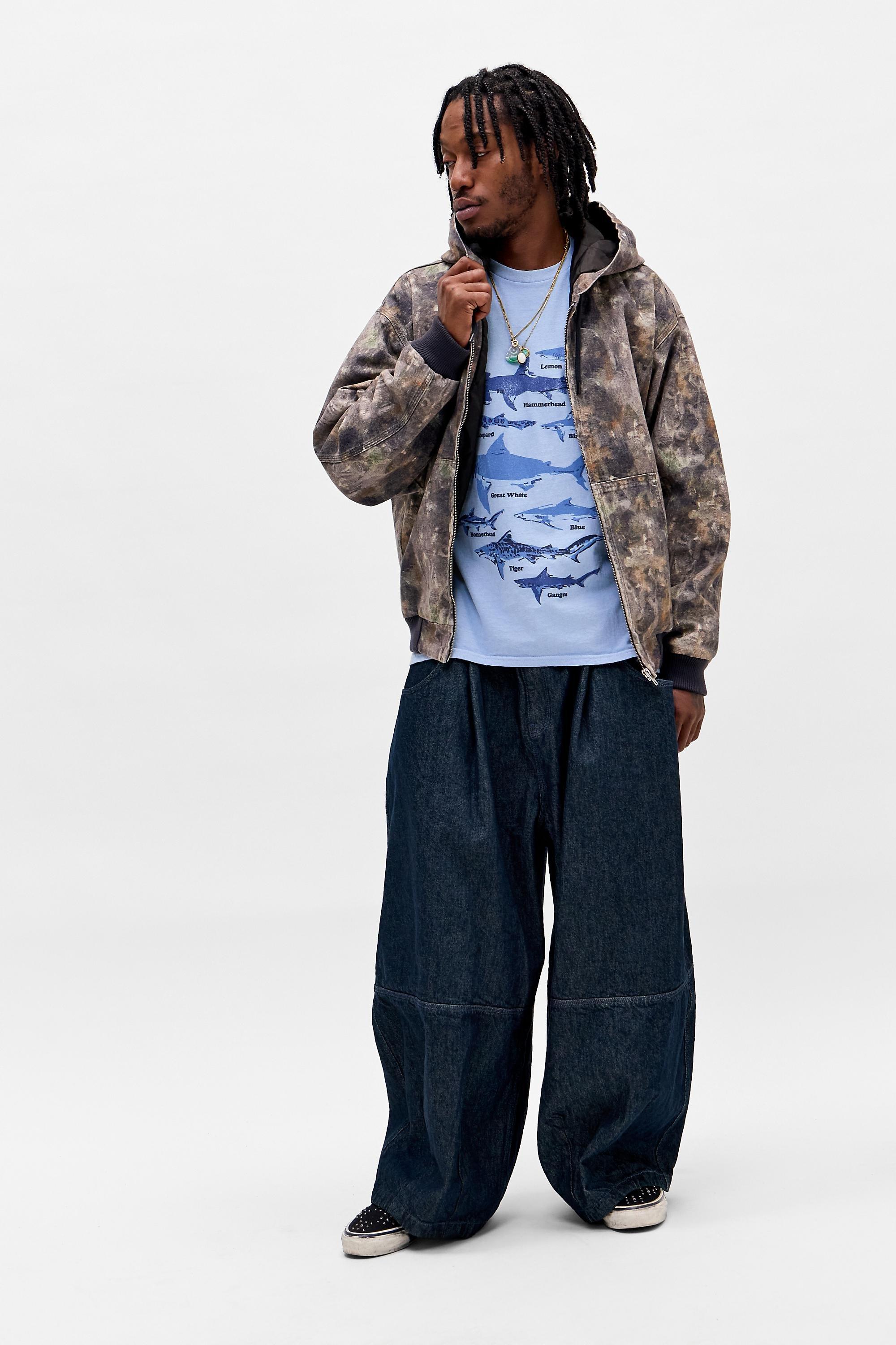 Urban Outfitters Uo Shark Chart Relaxed Graphict-Shirt, Blue | Azadea UAE