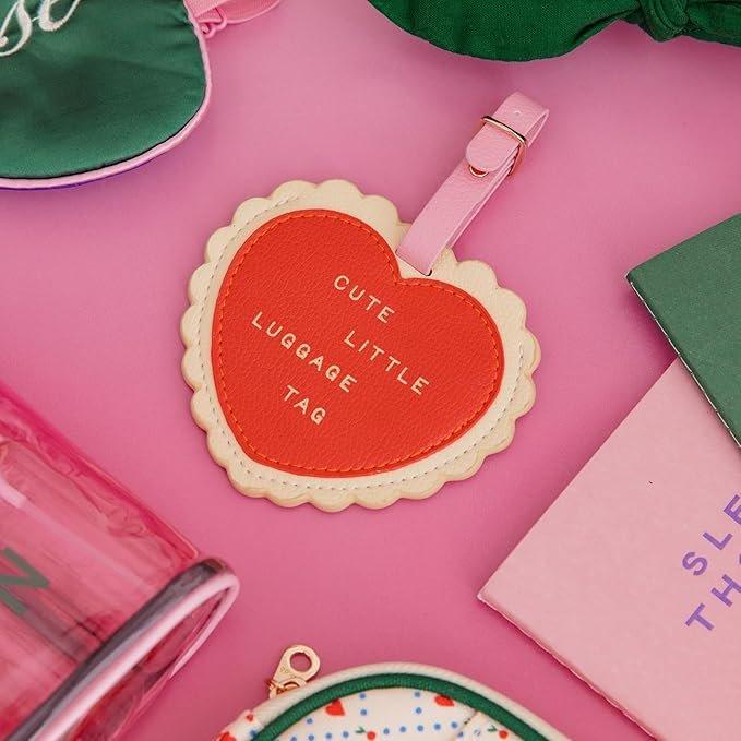 Multicolour Luggage Tag Set - Heart And Cherry, Urban Outfitters X Little Birdy, A322_100, medium