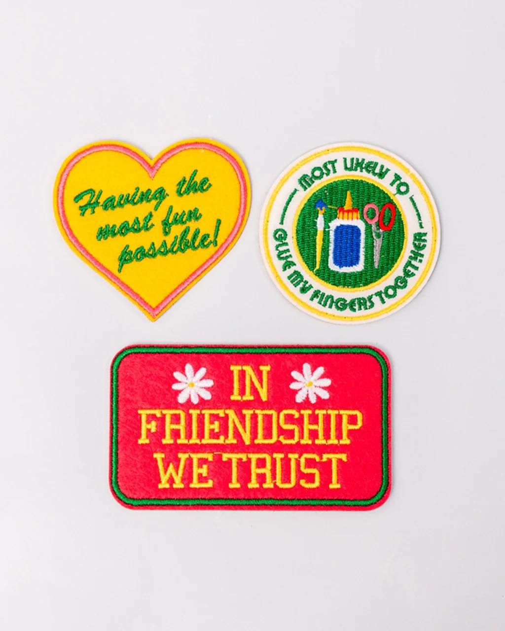 Multicolour Embroidered Sticker Patches, Urban Outfitters X Little Birdy, A322_100, large image number 0