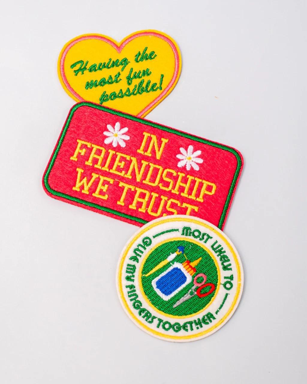 Multicolour Embroidered Sticker Patches, Urban Outfitters X Little Birdy, A322_100, large image number 1
