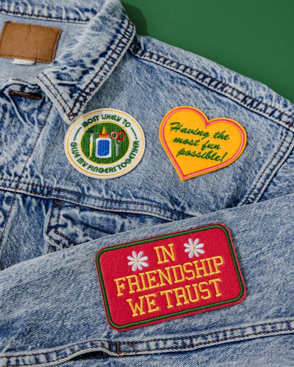 Multicolour Embroidered Sticker Patches, Urban Outfitters X Little Birdy, A322_100, large image number 2