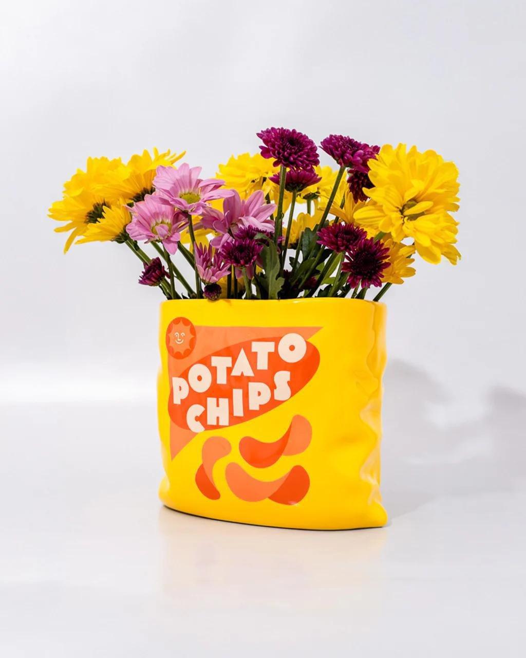 Multicolour Potato Chips Ceramic Vase, Urban Outfitters X Little Birdy, A322_100, large image number 0