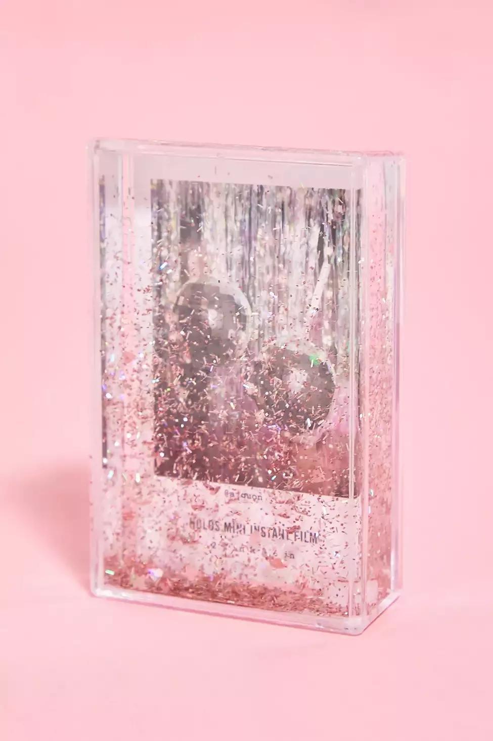 Plastic Instax Mini Heart Glitter Picture Frame, , large image number 1
