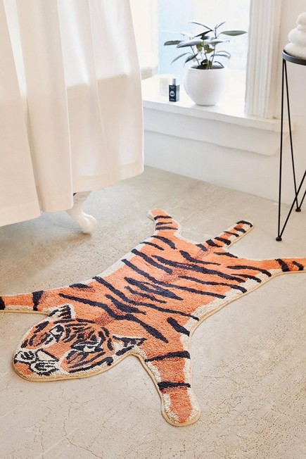 Urban Outfitters - Orange Assorted Tiger Bath Mat