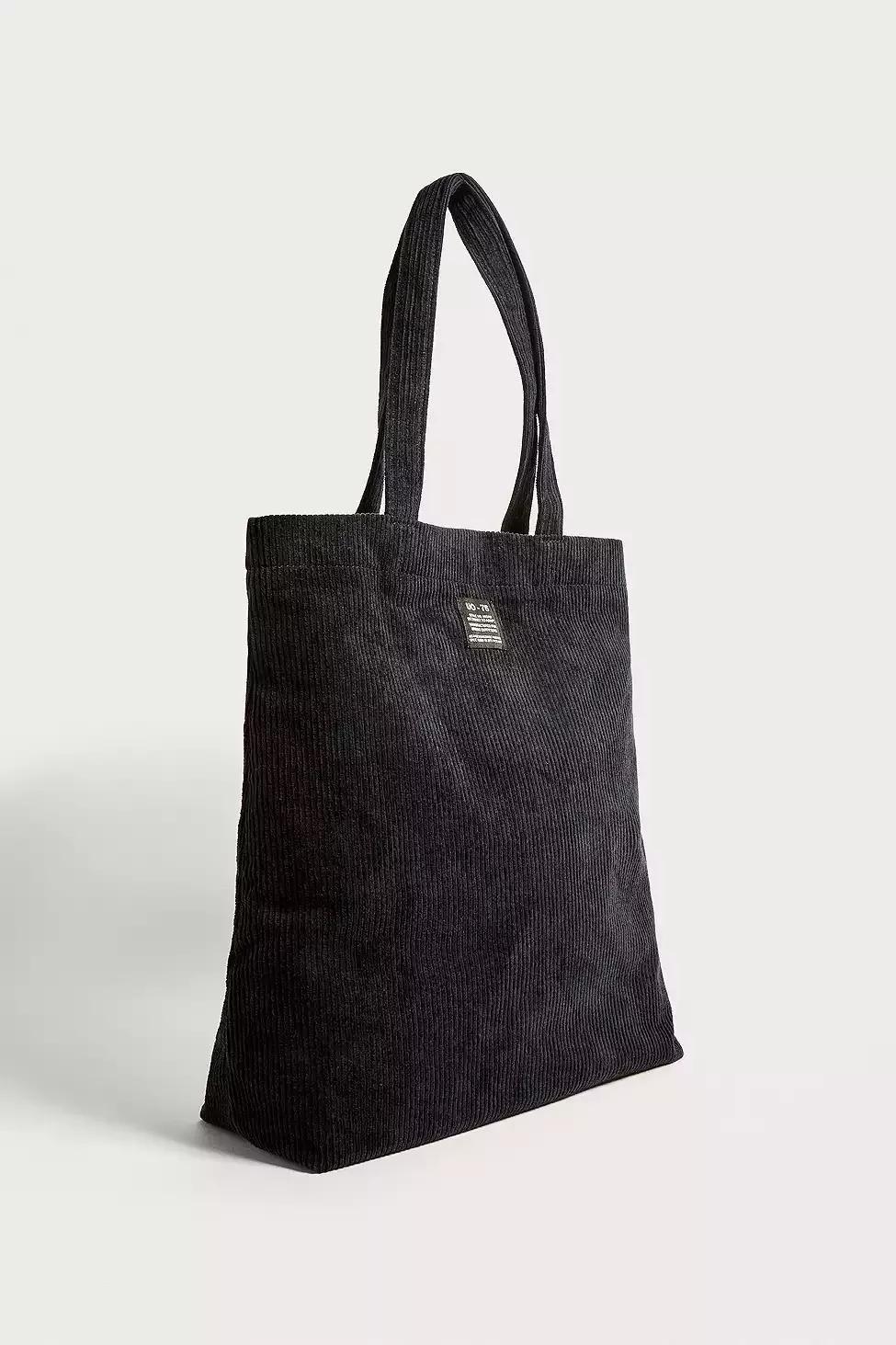 Black UO Corduroy Tote Bag, Women, , large image number 2