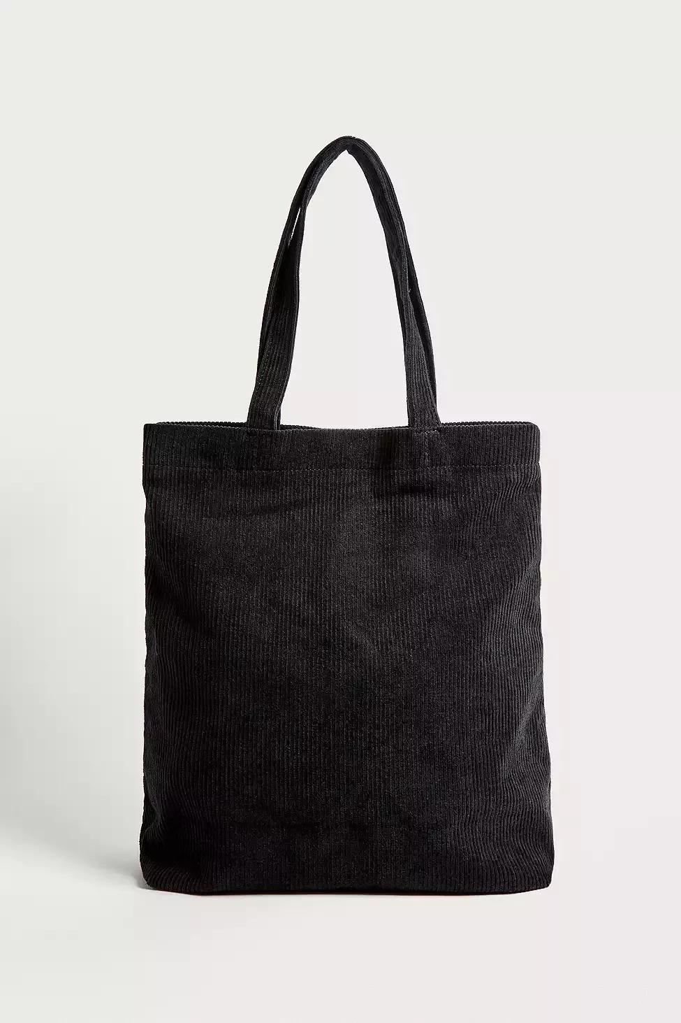 Black UO Corduroy Tote Bag, Women, , large image number 3