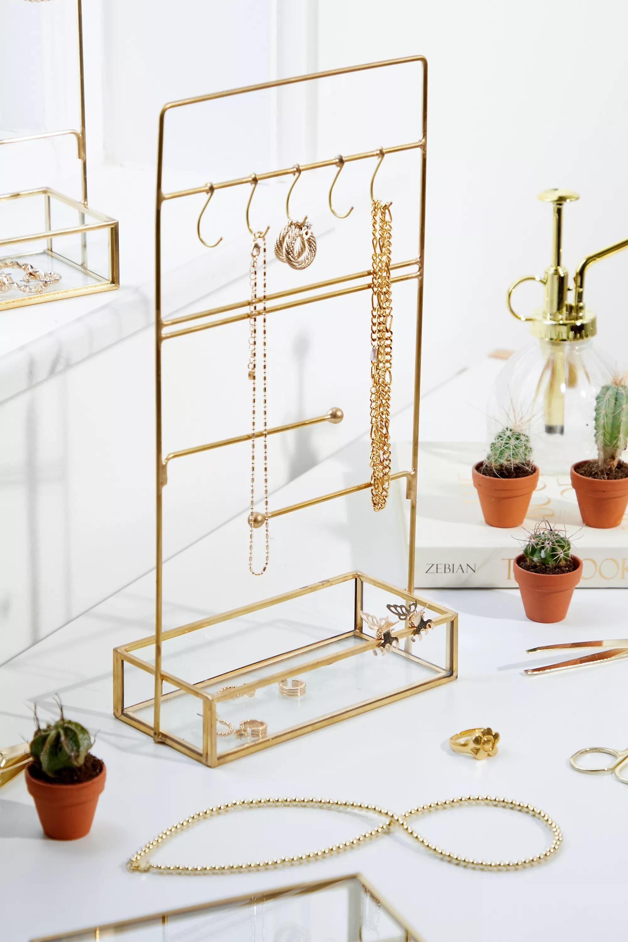 Gold Jewellery Stand, , large image number 0