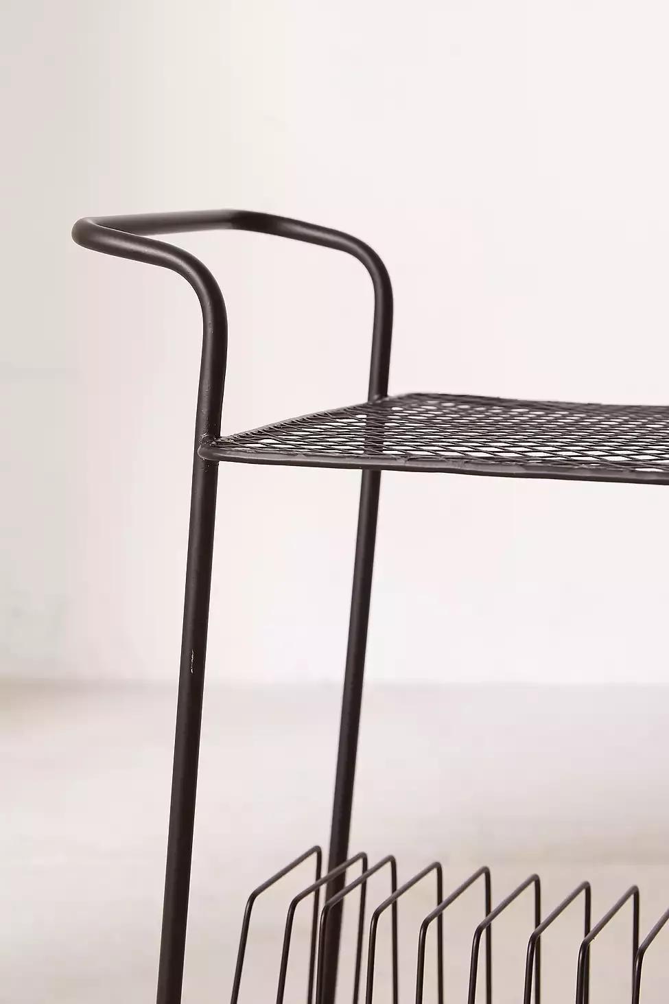 Black Vinyl Record Storage Shelf, , large image number 3