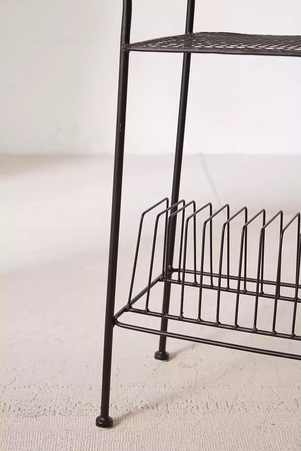 Black Vinyl Record Storage Shelf, , large image number 4
