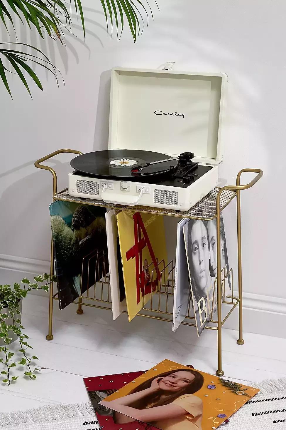 GOLD Vinyl Record Storage Shelf, , large image number 0