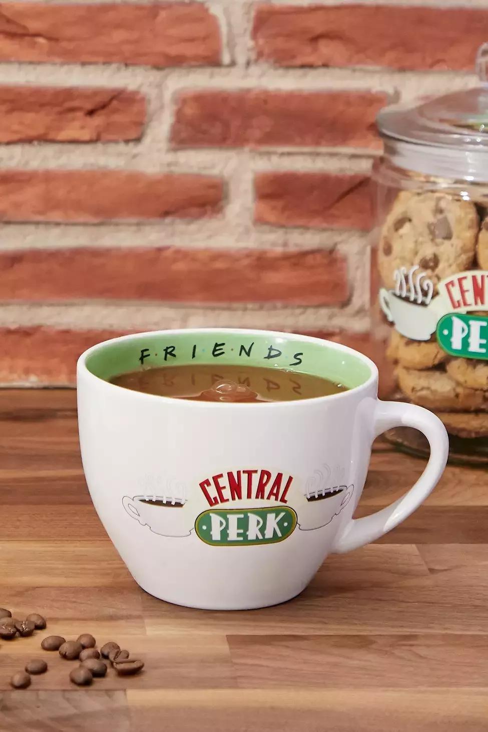 White Central Perk Latte Mug, , large image number 0