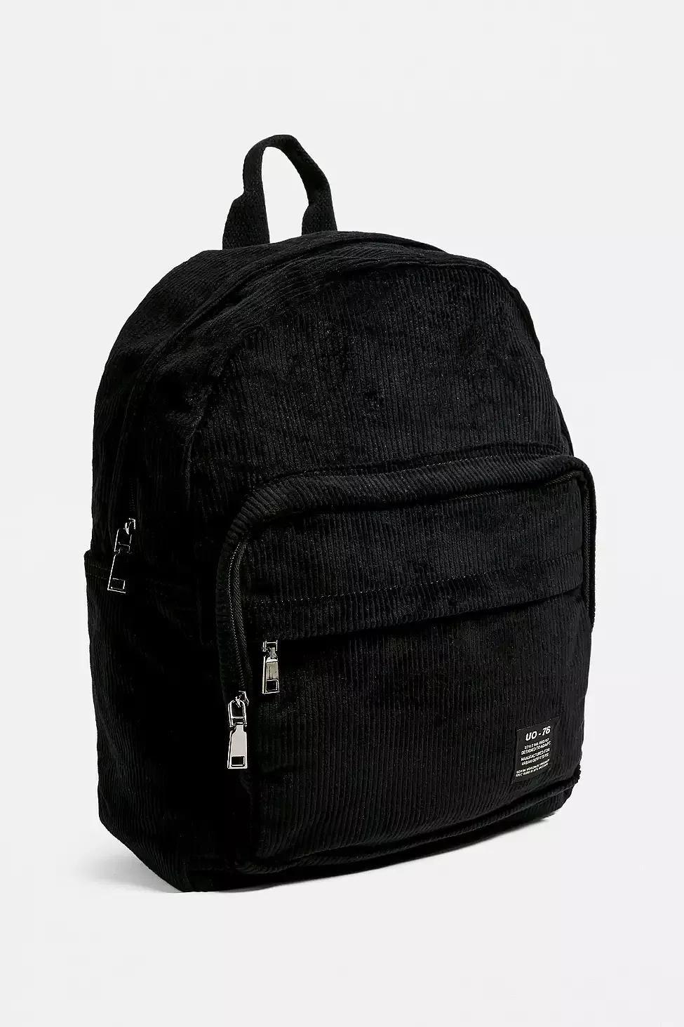 Black UO Core Corduroy Backpack, Women, , large image number 1
