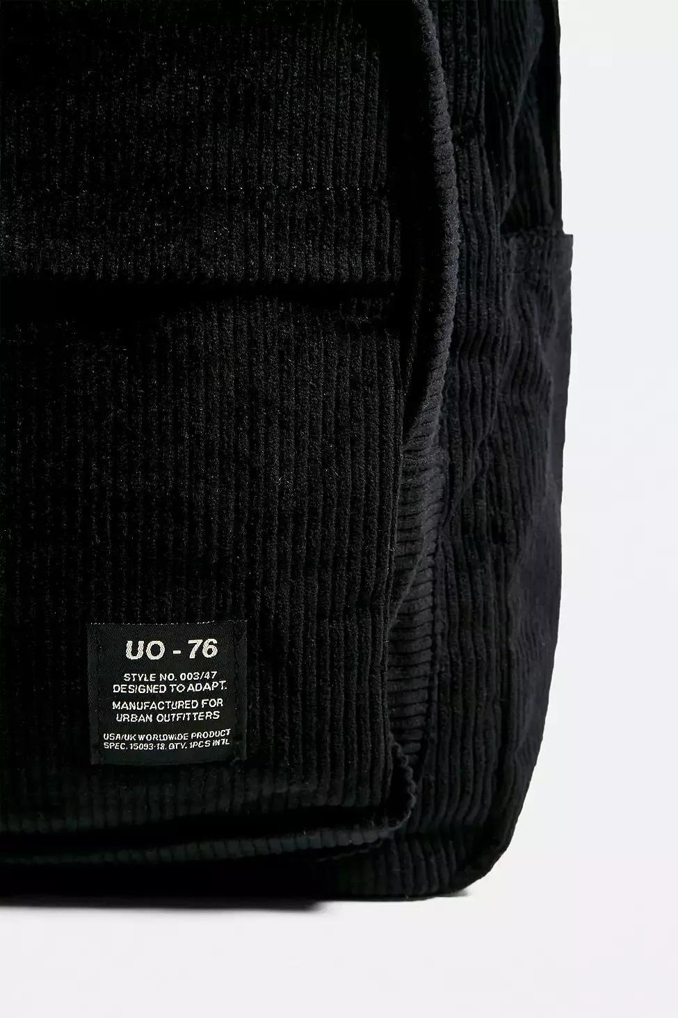 Black UO Core Corduroy Backpack, Women, , large image number 2