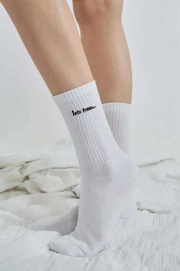White iets frans... Logo Text Sport Socks, Women, , large image number 1
