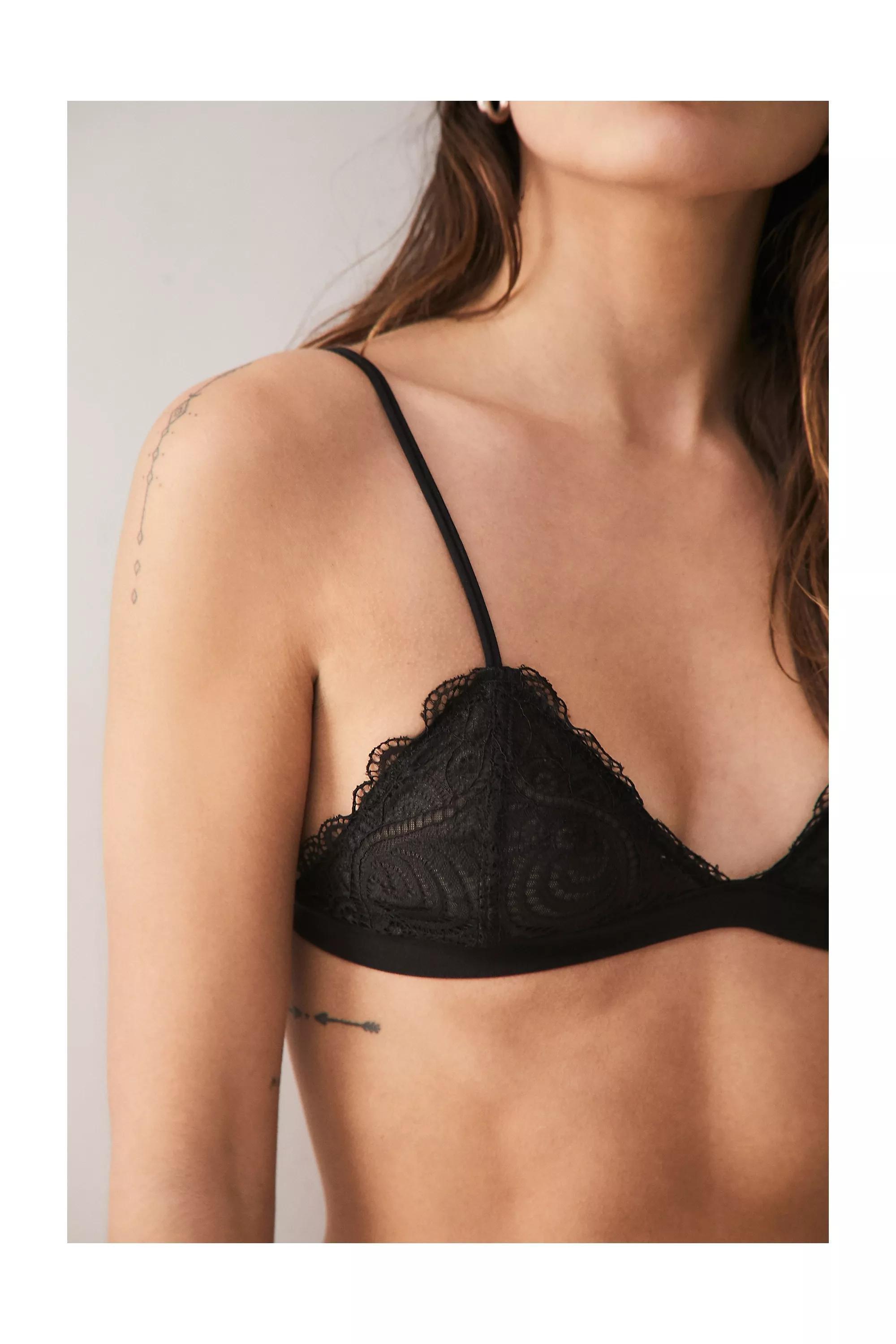 Urban Outfitters Black Out From Under Lace Triangle Bra