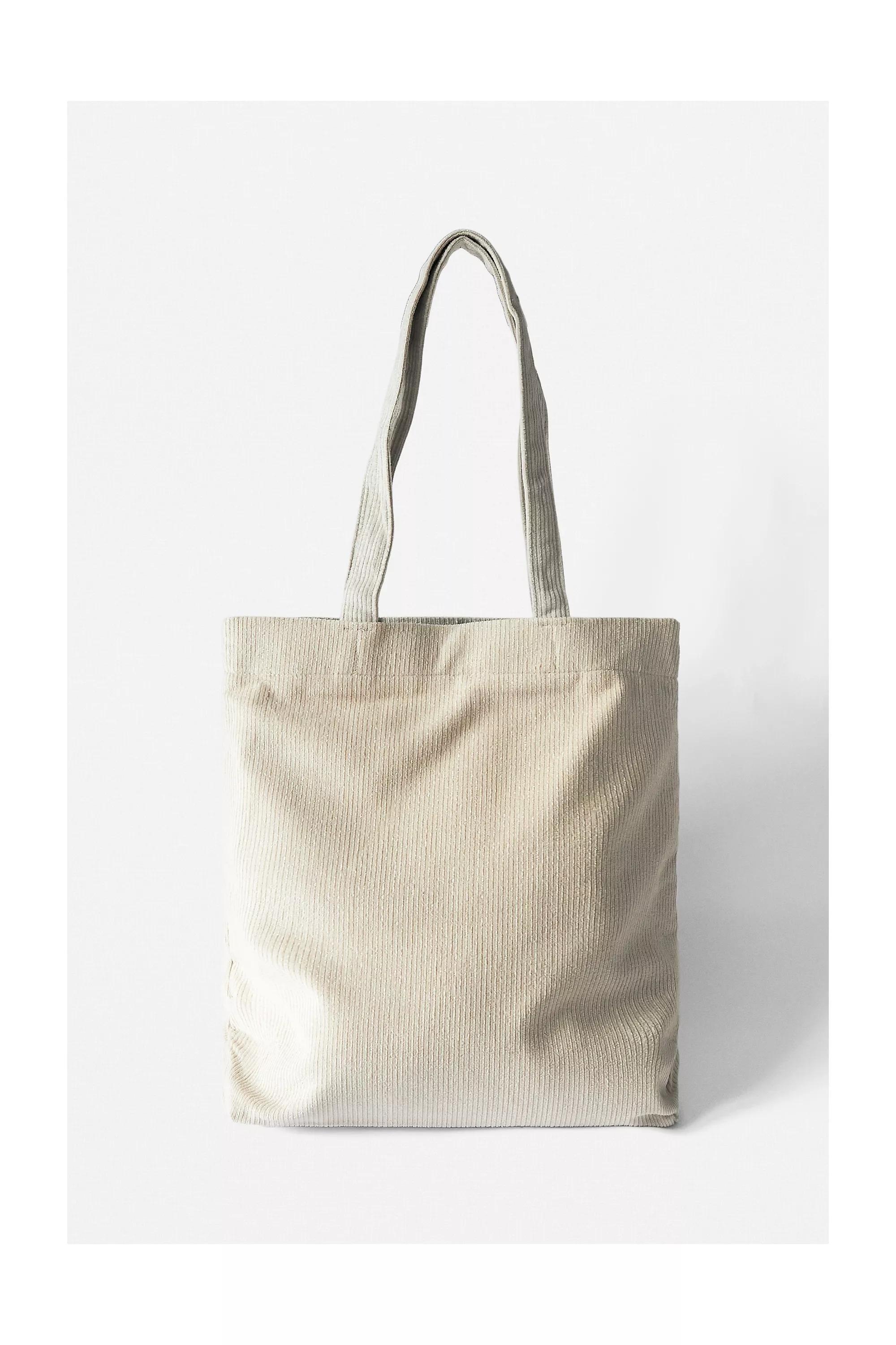 Ivory UO Corduroy Pocket Tote Bag, Women, IVRY, large image number 2