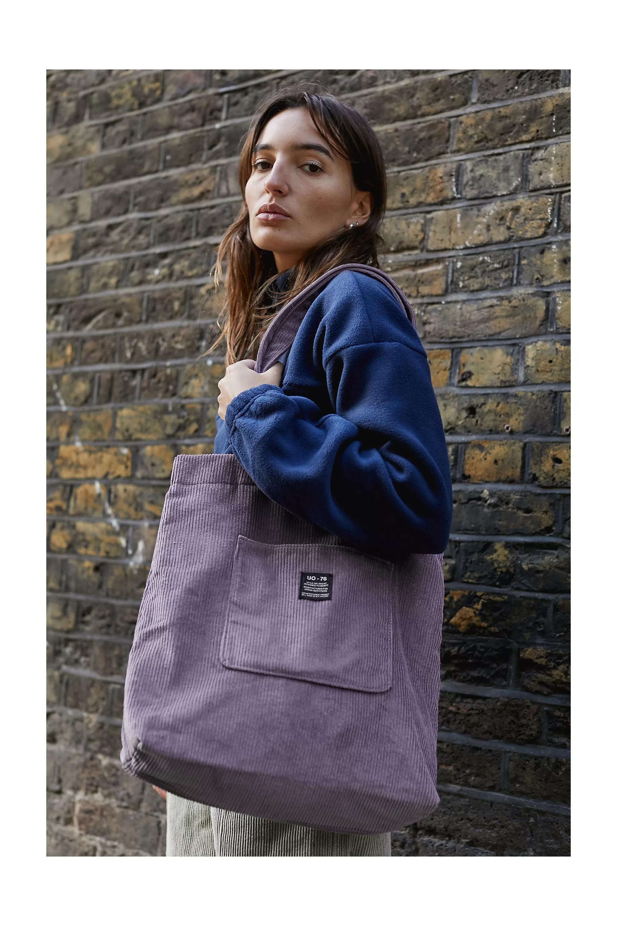 Purple UO Corduroy Pocket Tote Bag, Women, , large image number 0