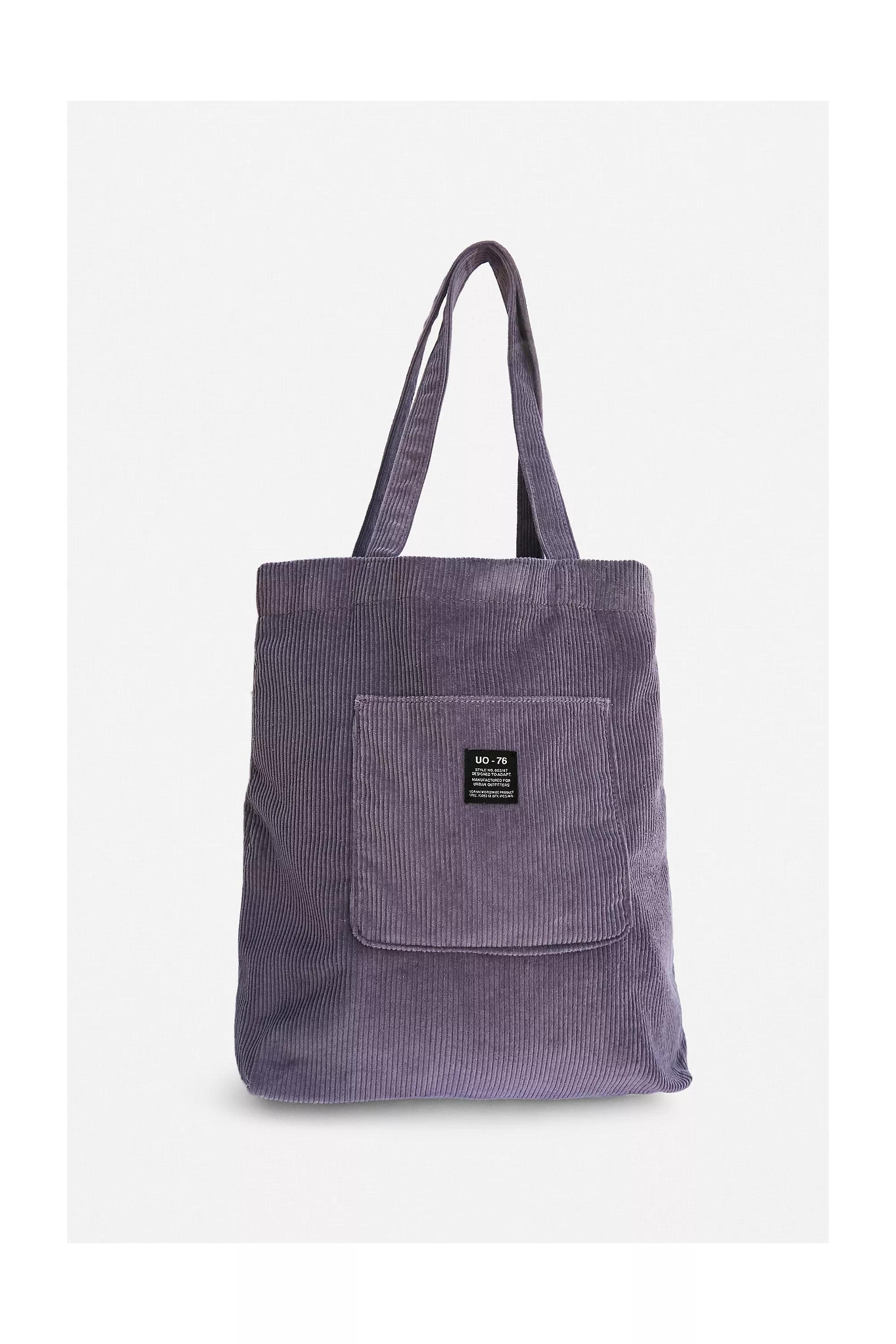 Purple UO Corduroy Pocket Tote Bag, Women, , large image number 1