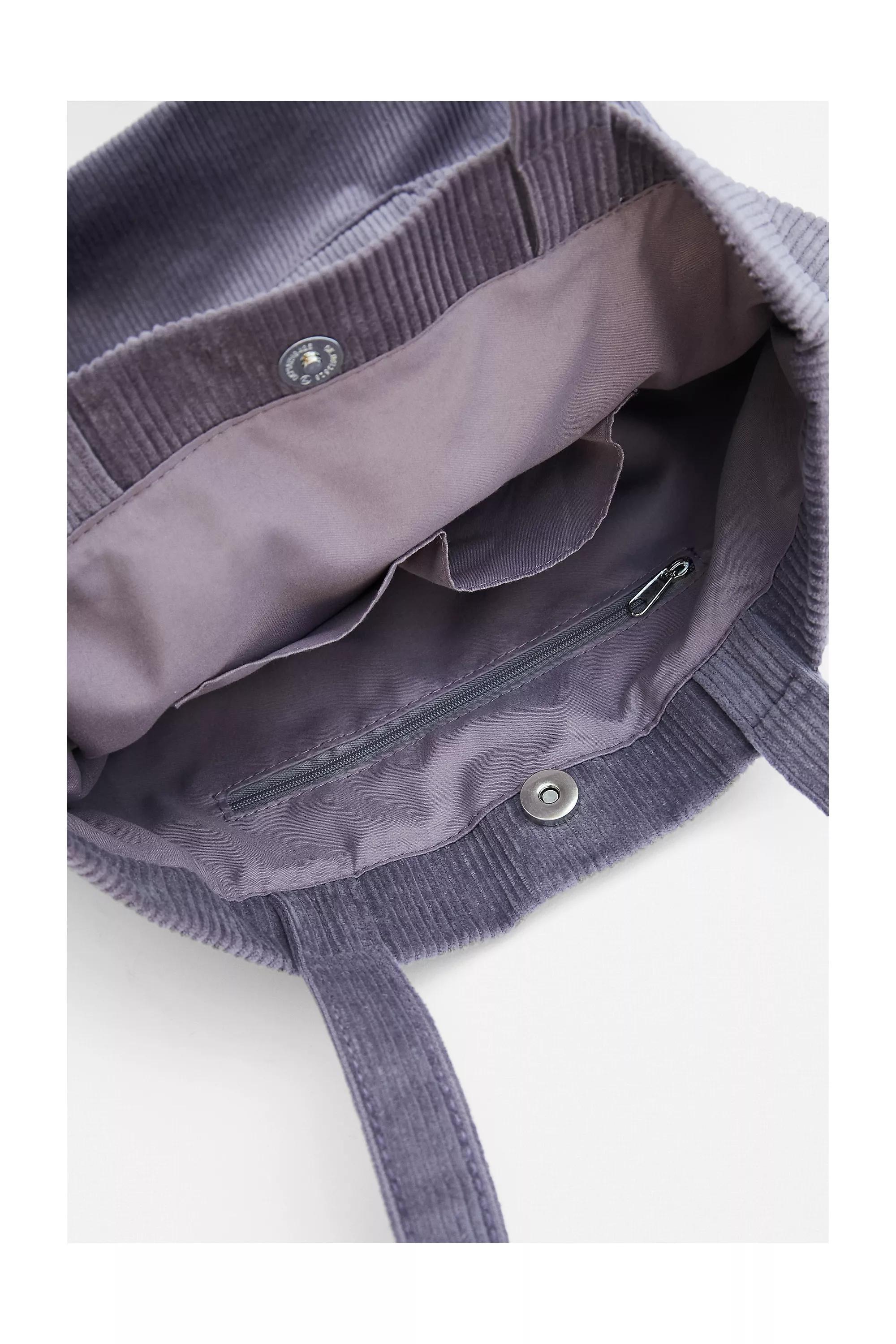 Purple UO Corduroy Pocket Tote Bag, Women, , large image number 4
