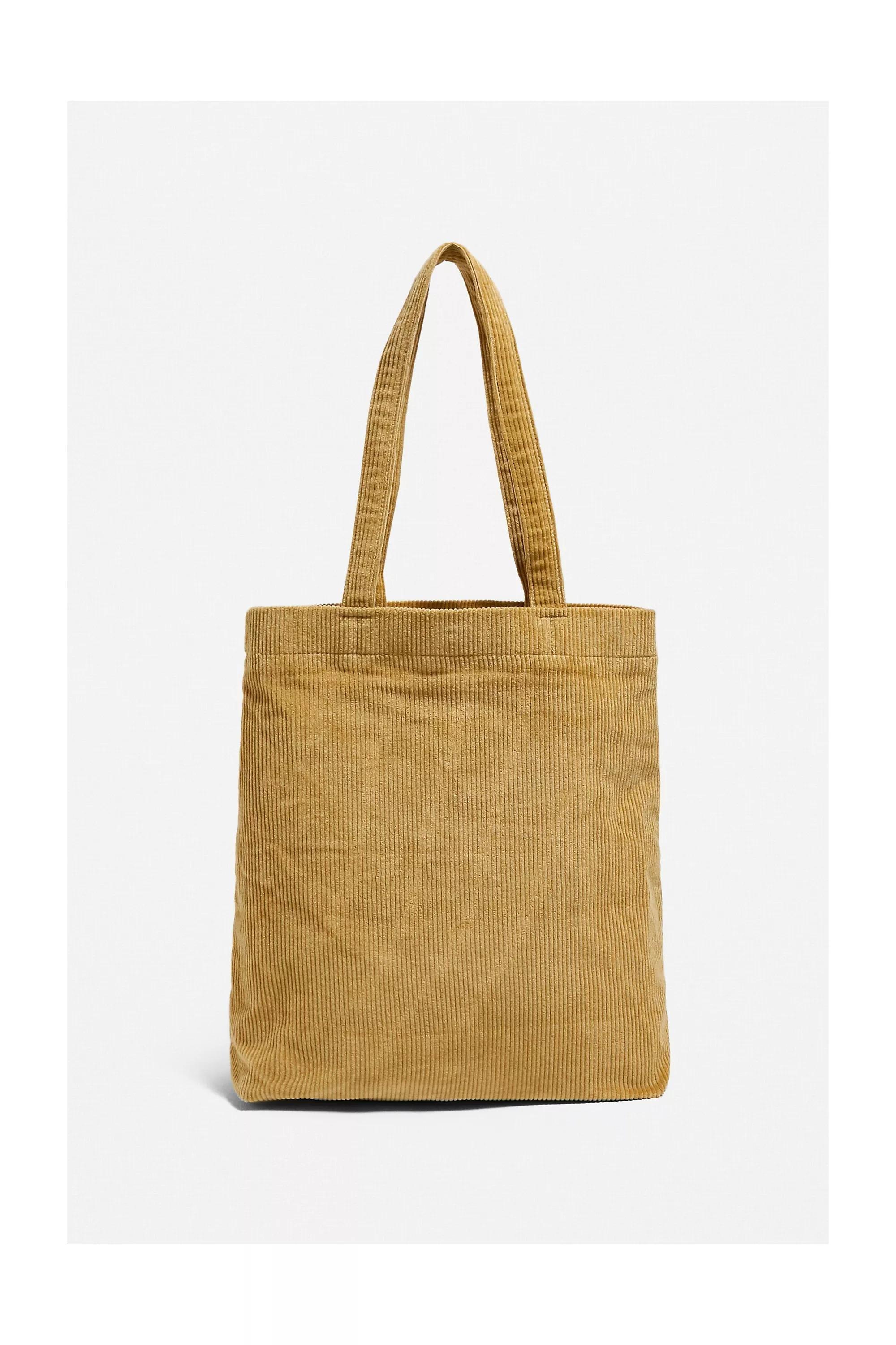 Yellow UO Corduroy Pocket Tote Bag, Women, , large image number 3