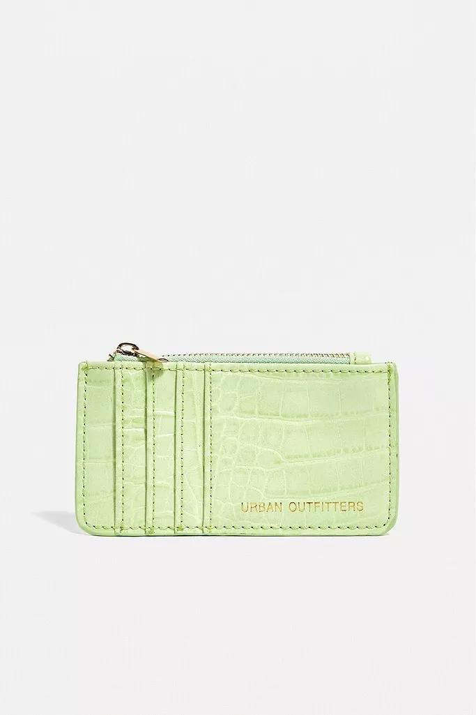 Lime UO Faux Leather Cardholder Wallet, Women, , large image number 1