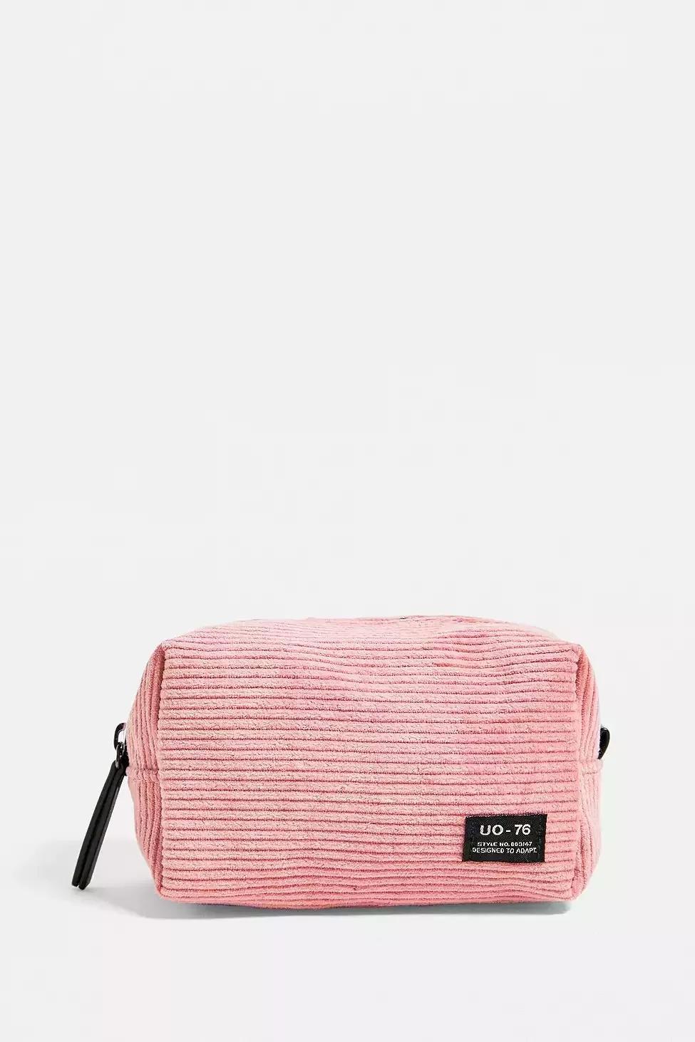 Peach UO Core Corduroy Makeup Bag, , large image number 0