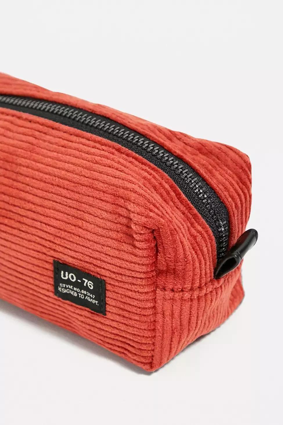 Red UO Core Corduroy Pencil Case, , large image number 2