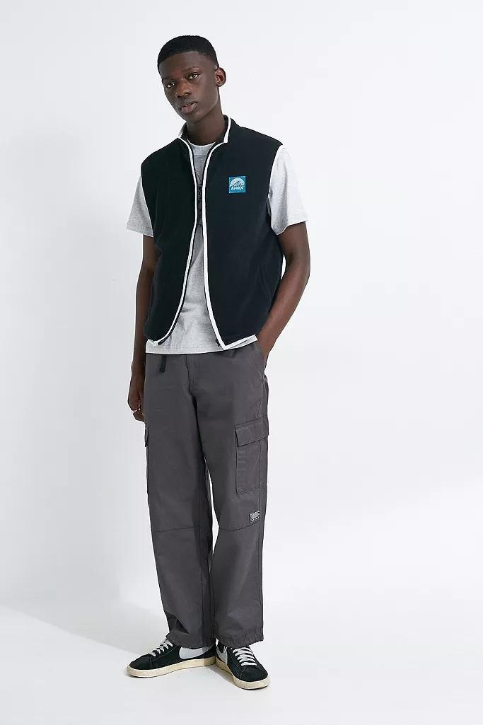 Black Aprex Supersoft Black Polar Fleece Gilet, Men, , large image number 2