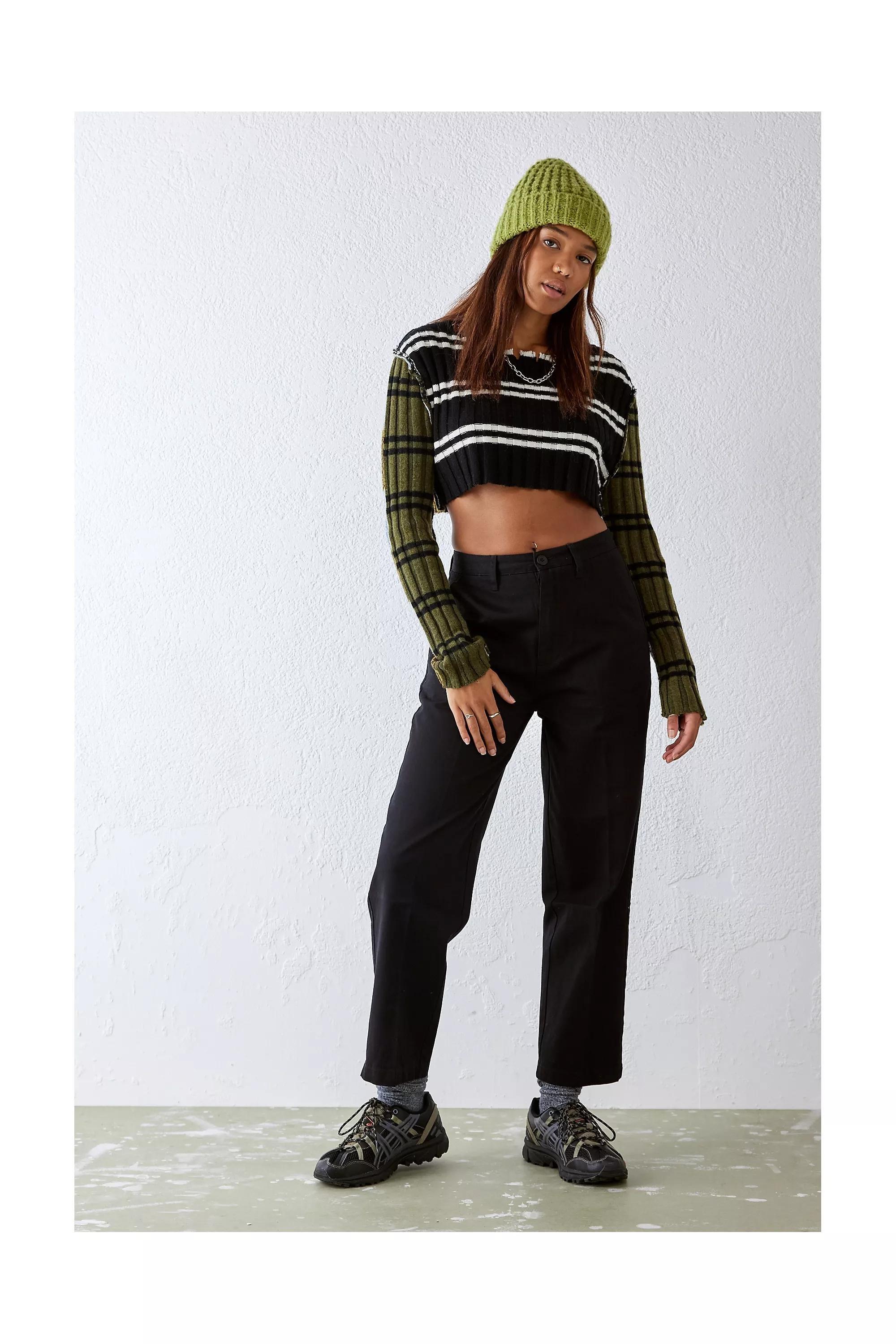 Black Relaxed Detailed Trousers, , large image number 2