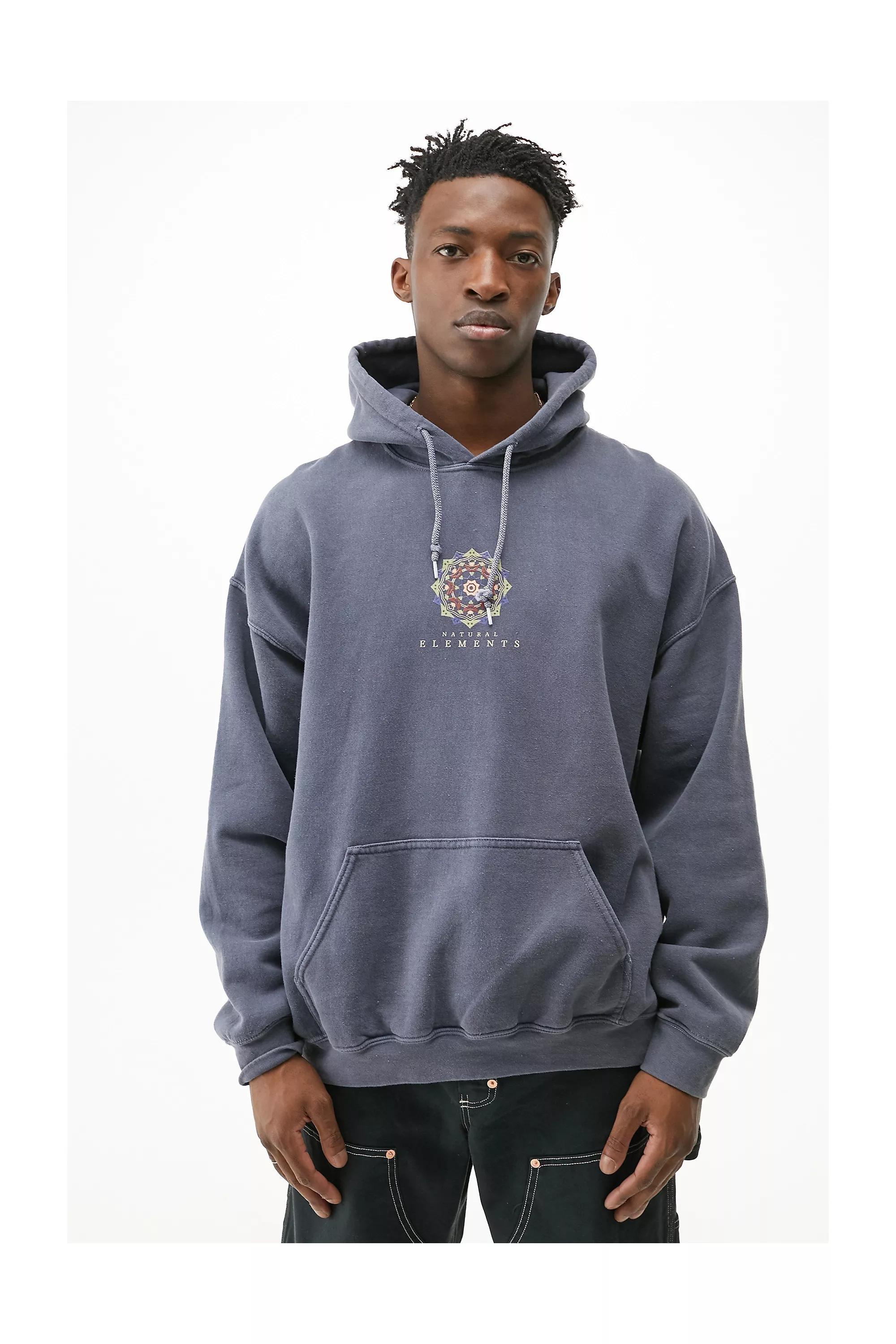 Blue UO Geo Hoodie, Men, , large image number 1