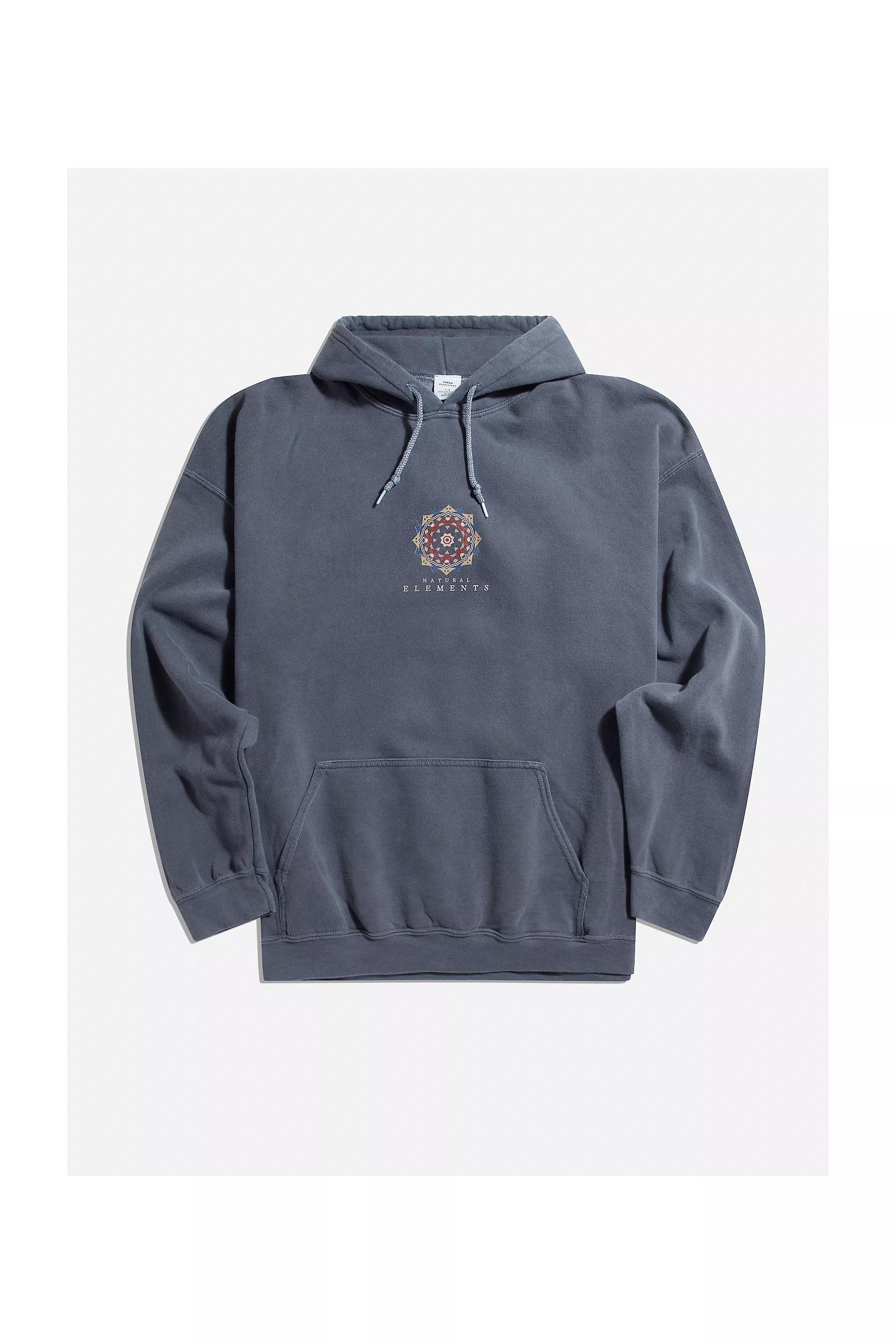 Blue UO Geo Hoodie, Men, , large image number 4