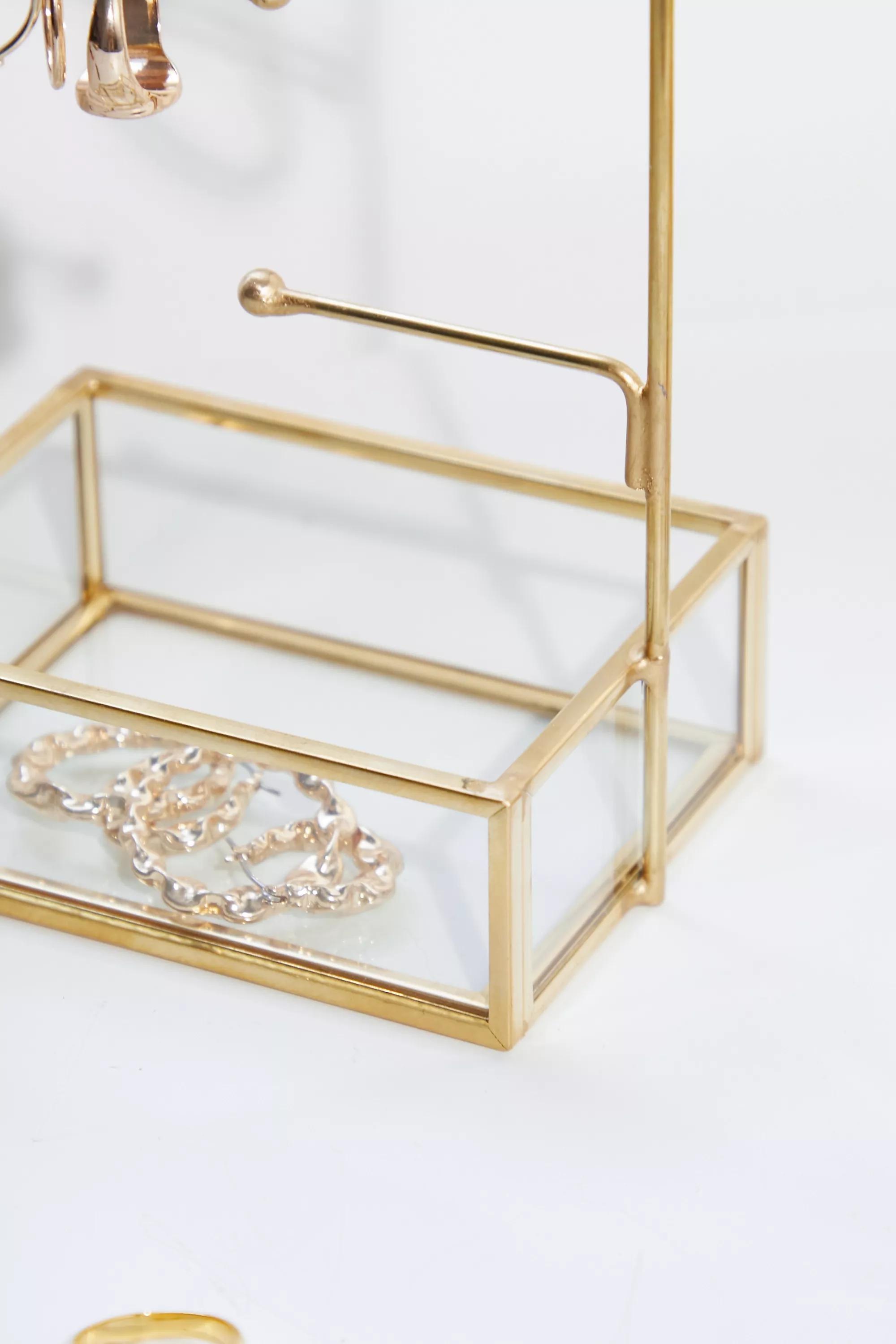 Gold Small Jewellery Stand, GOLD, large image number 1