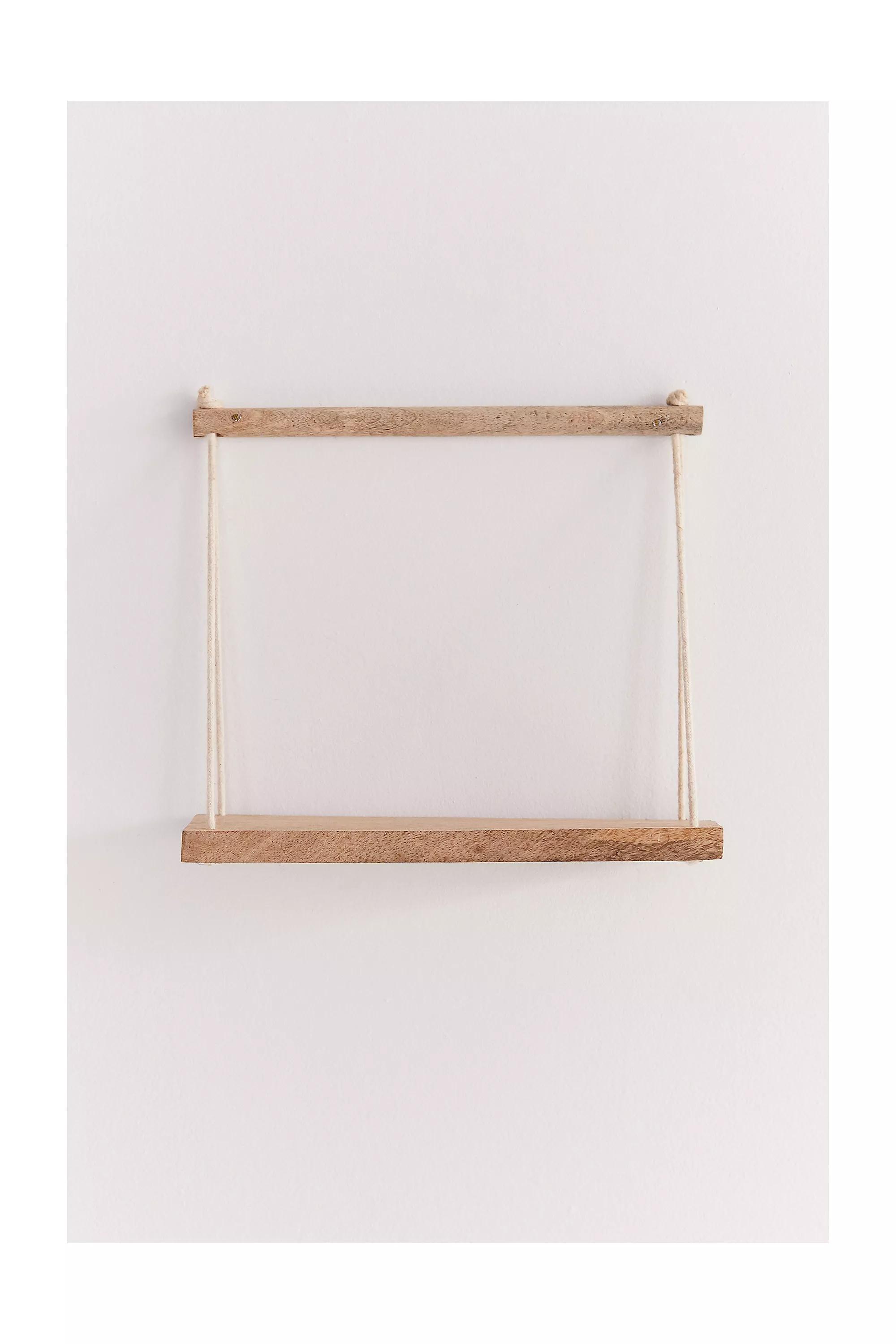 Neutral Asher Rope Hanging Wall Shelf, , large image number 4