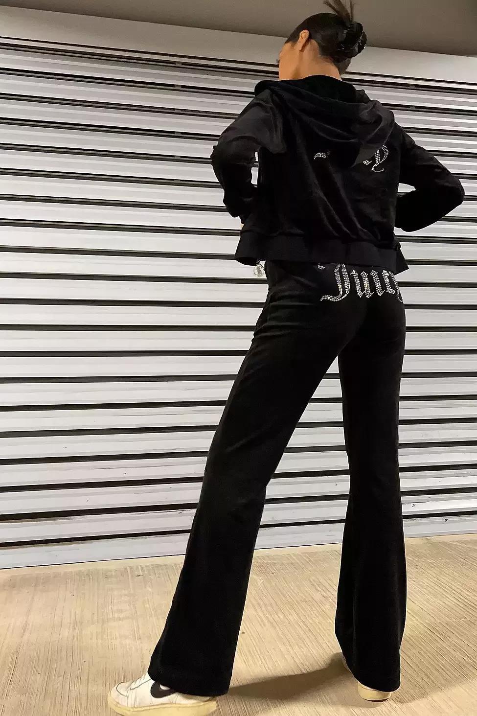 Black Juicy Couture Uo Exclusive Flare Track Pants, , large image number 2