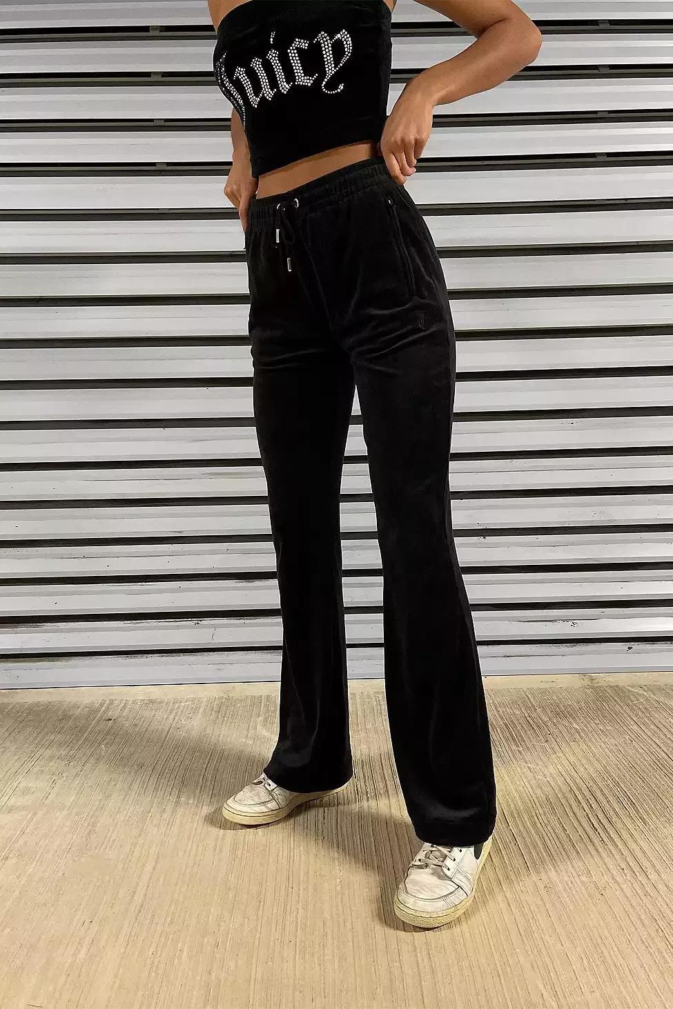 Black Juicy Couture Uo Exclusive Flare Track Pants, , large image number 4