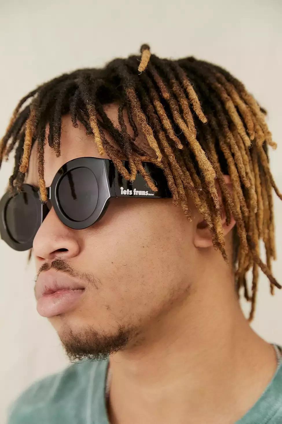 Black iets frans... Oval Sunglasses, Unisex, , large image number 1